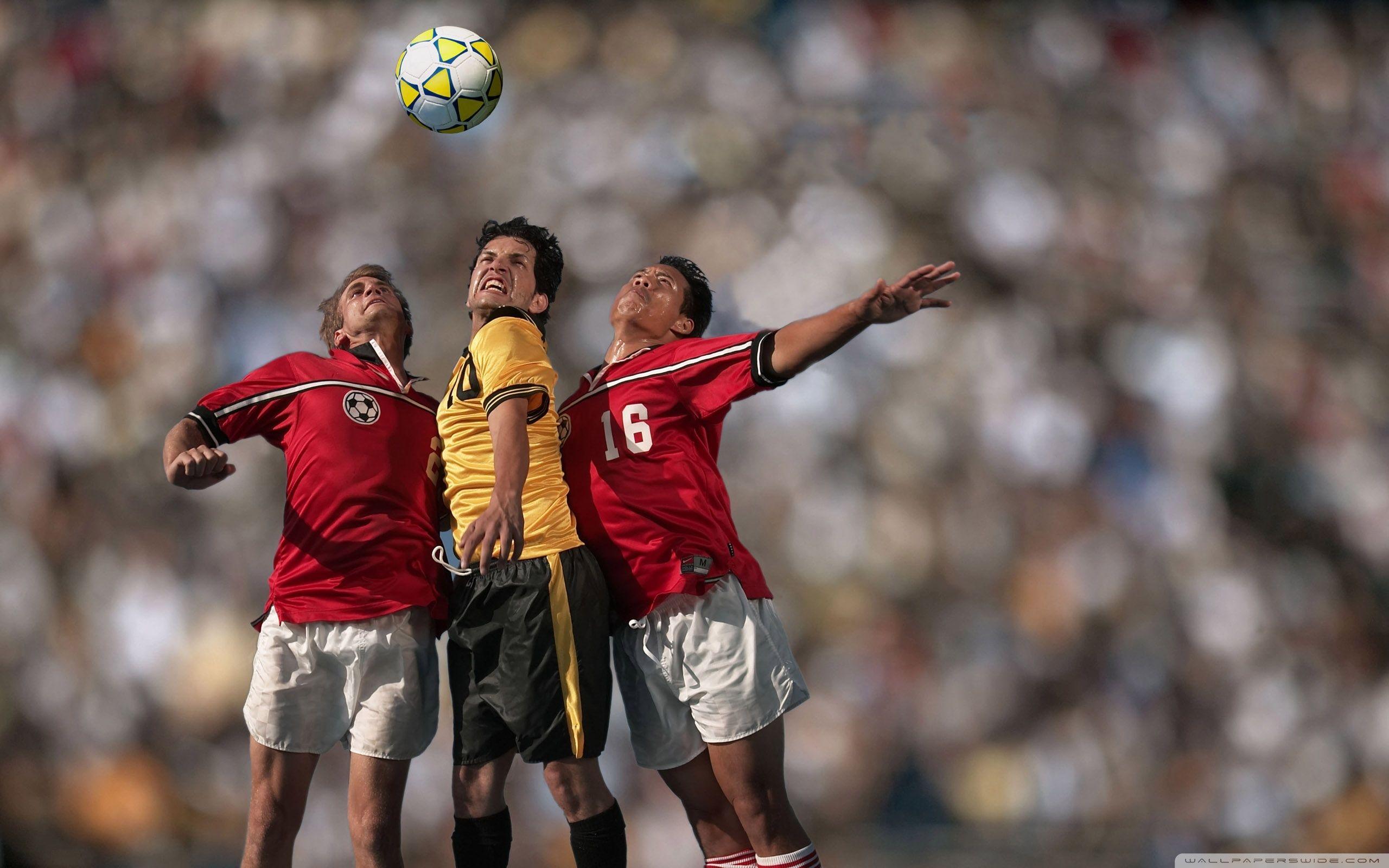 2560x1600 Soccer Players In Action Ultra HD Desktop Background Wallpaper