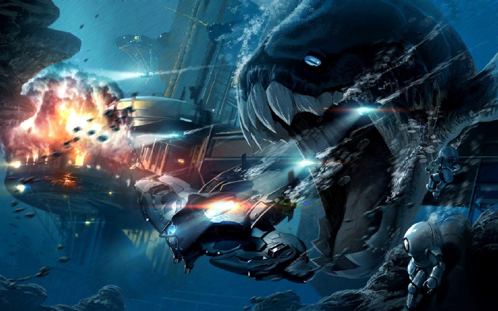 1680x1050 Sci Fi Wars
