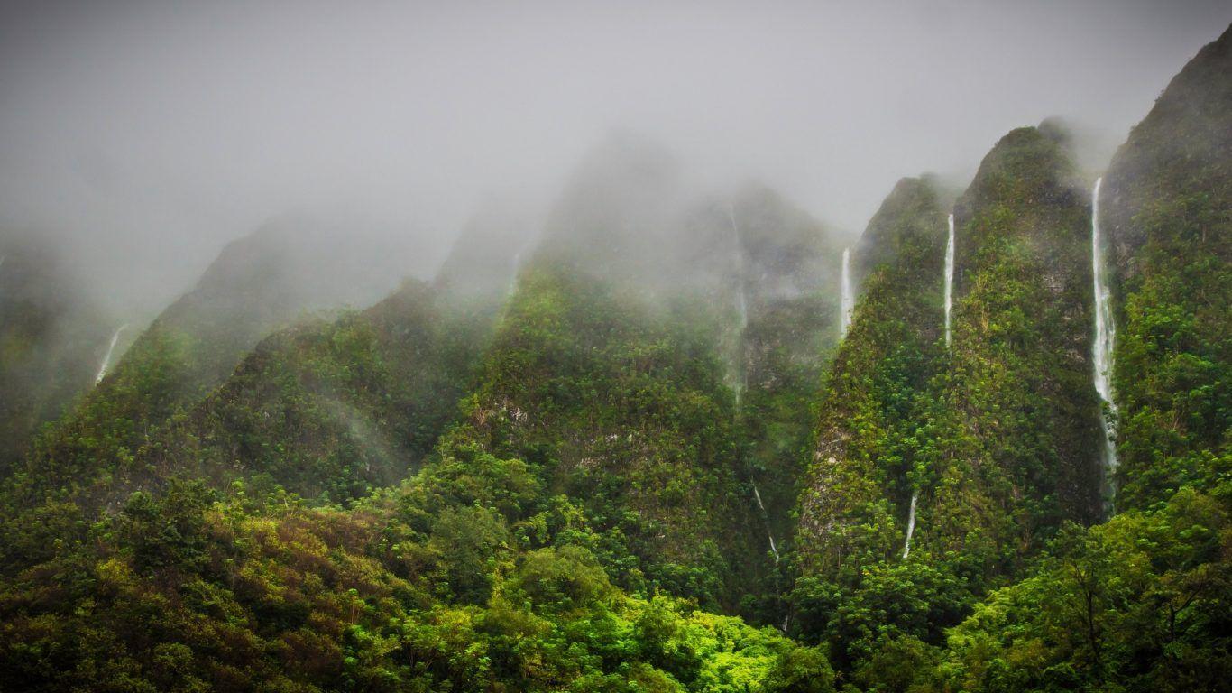 1366x768 Waterfalls: Argentina Brazil Pantanal Parana Waterfall Falls River