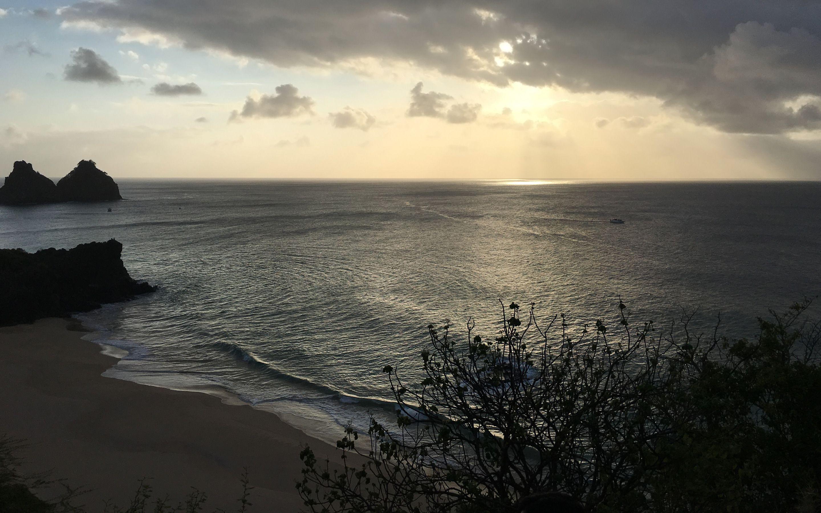 2880x1800 sea nature sunset brazil fernando de noronha wallpaper and background