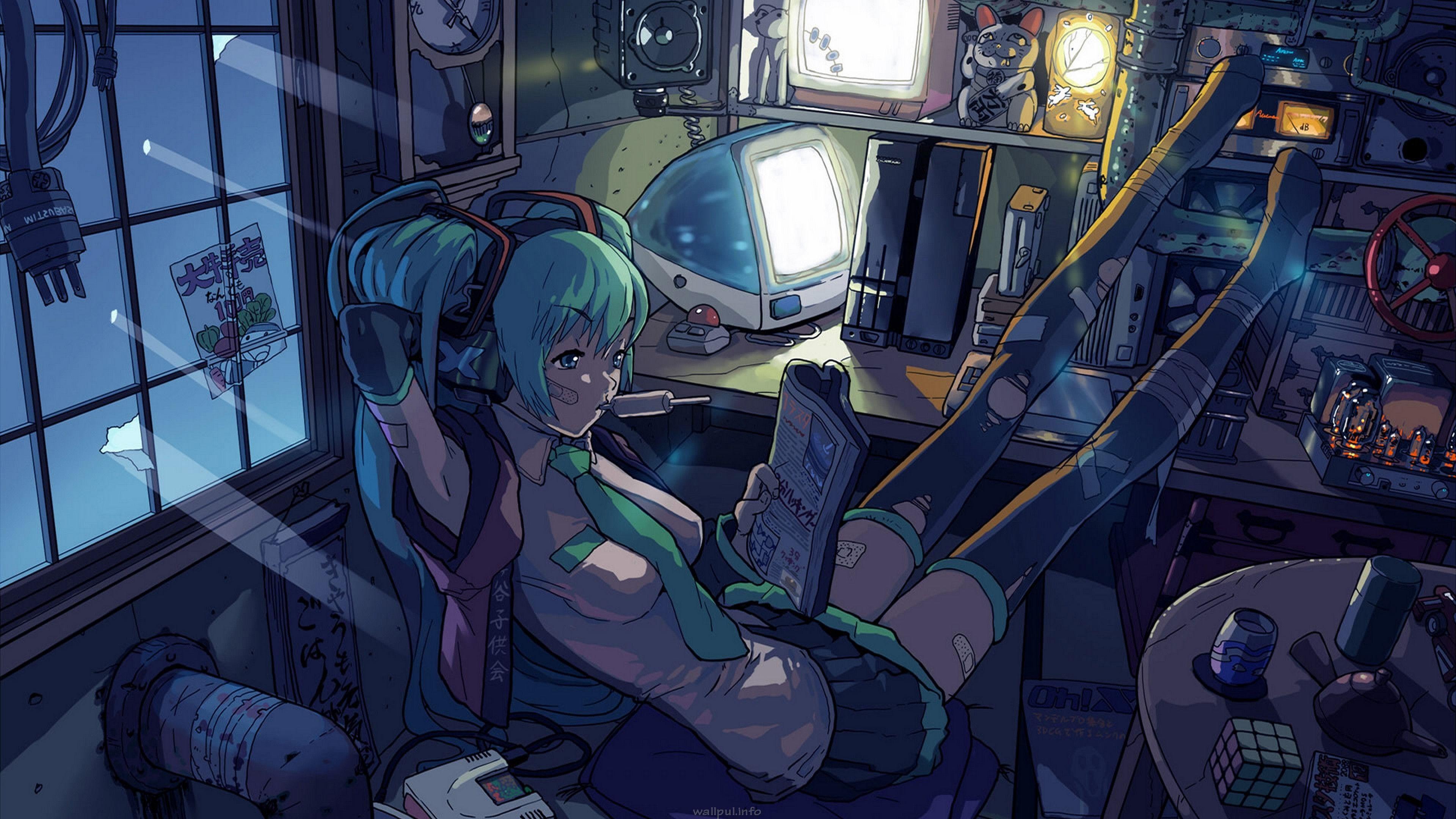 Anime Cyberpunk Girl wallpaper by A+ Anime - Download on ZEDGE