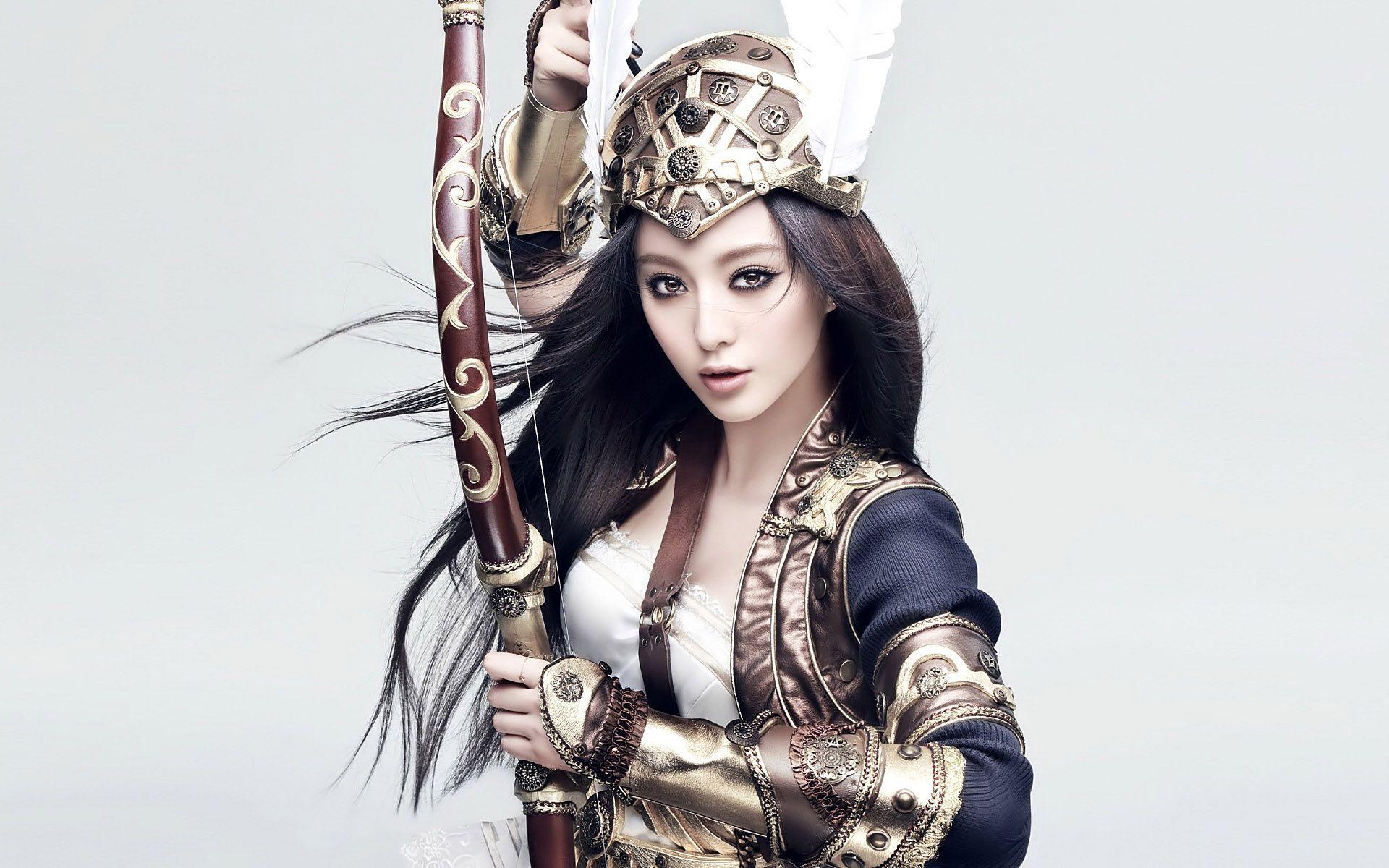 1920x1200 Fan Bingbing Chinese Actress with Bow HD Wallpaper. Background