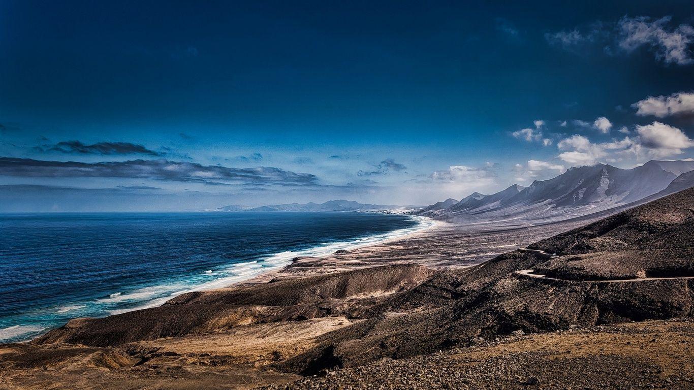 1366x768 Fuerteventura Wallpaper HD. Fuerteventura, Landscape, Landscape