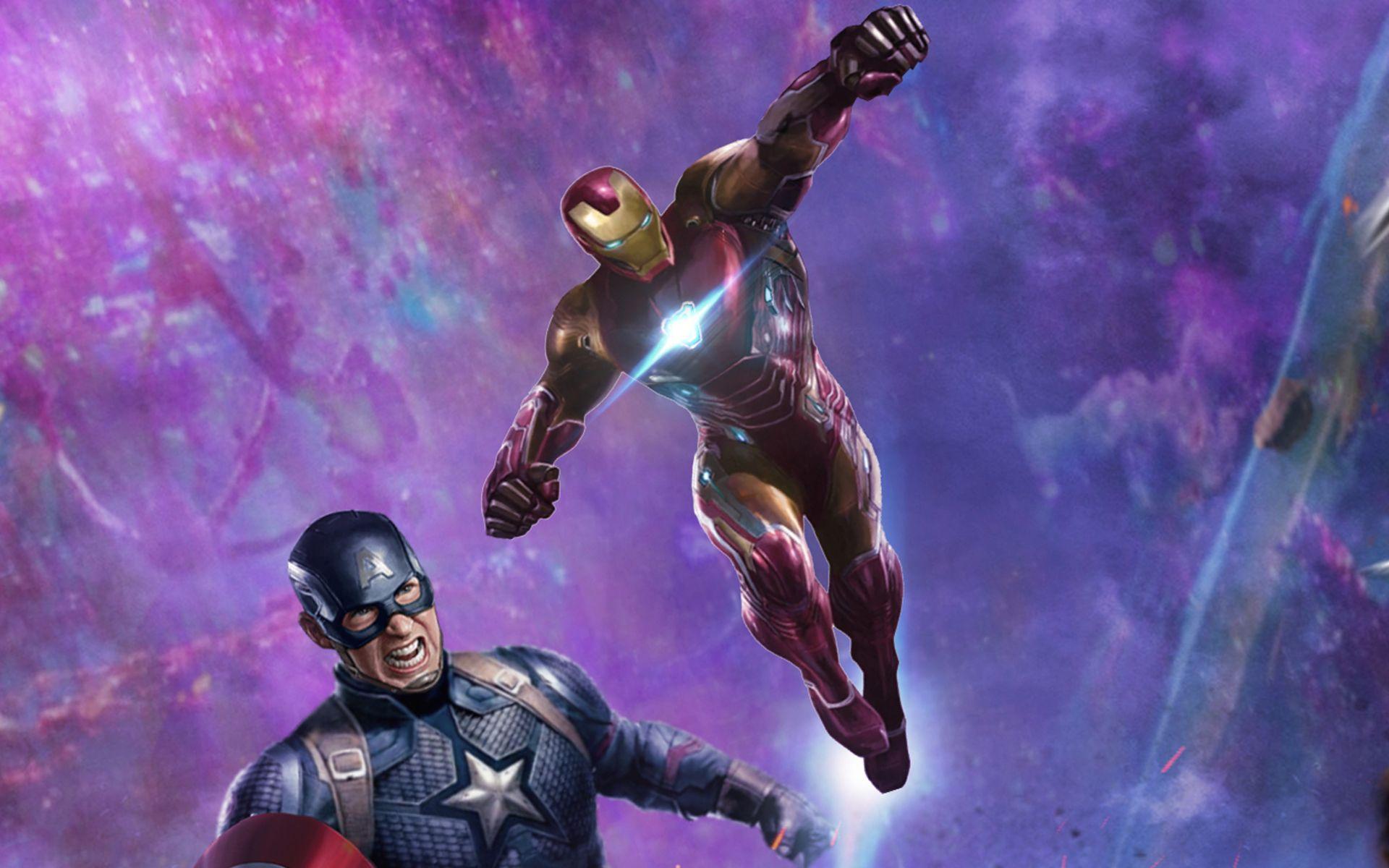 1920x1200 Captain America And Iron Man Endgame Wallpaper