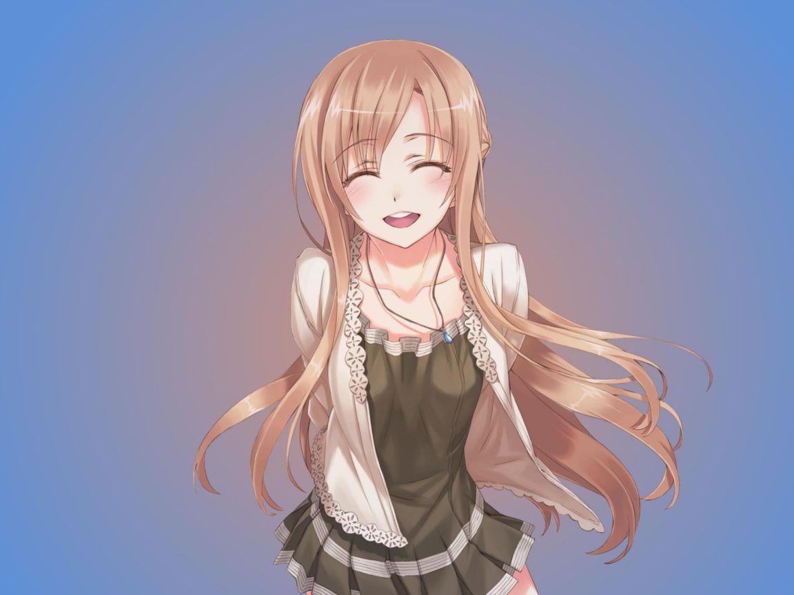 1152x864 Download 1152x864 wallpaper blonde, cute anime girl, sao, sword