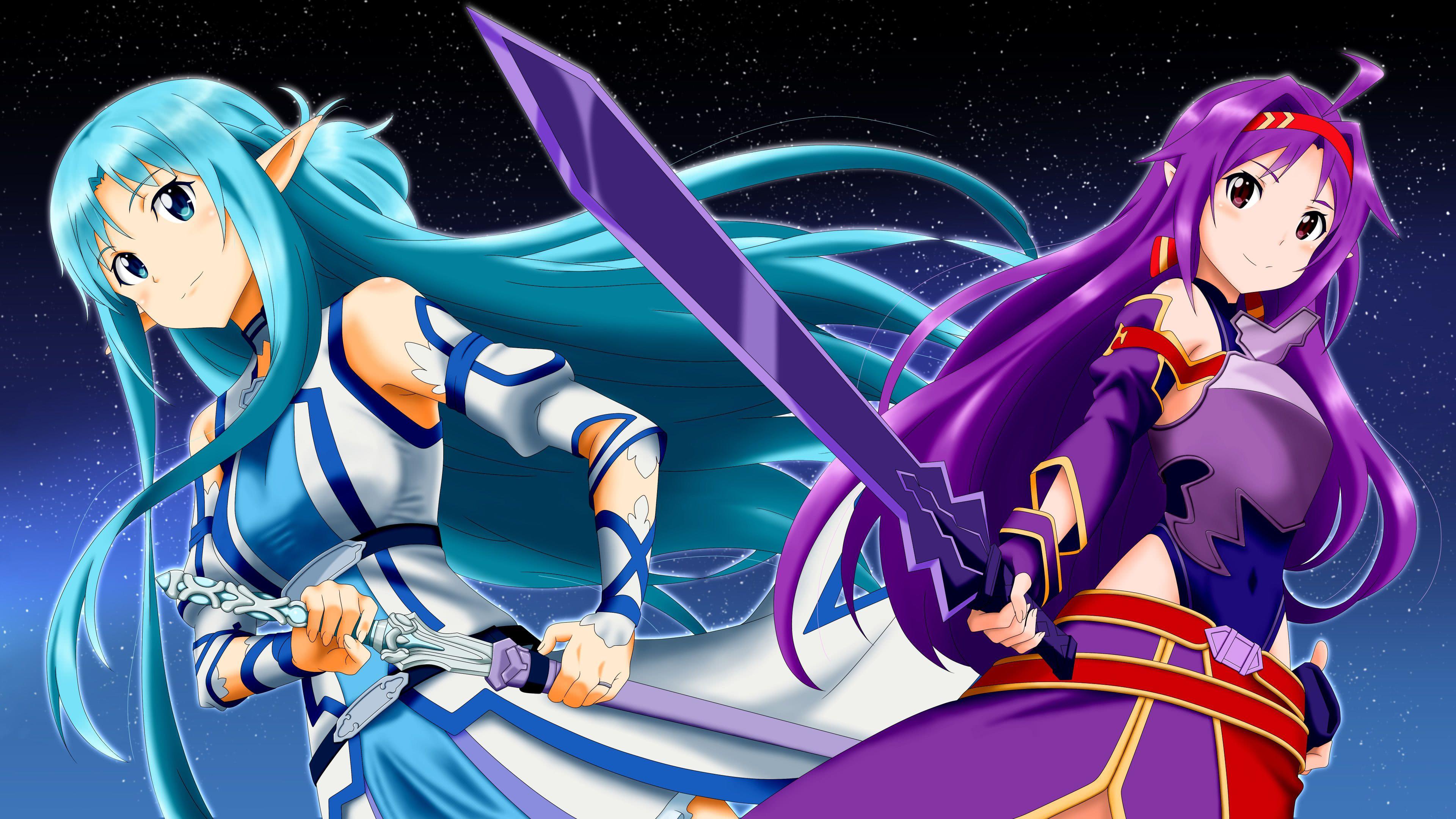 3840x2160 Sword Art Online Asuna And Yuuki UHD 4K Wallpaper