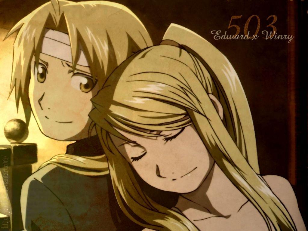 1024x768 Canon Love! Elric and Winry Rockbell Wallpaper 8164847