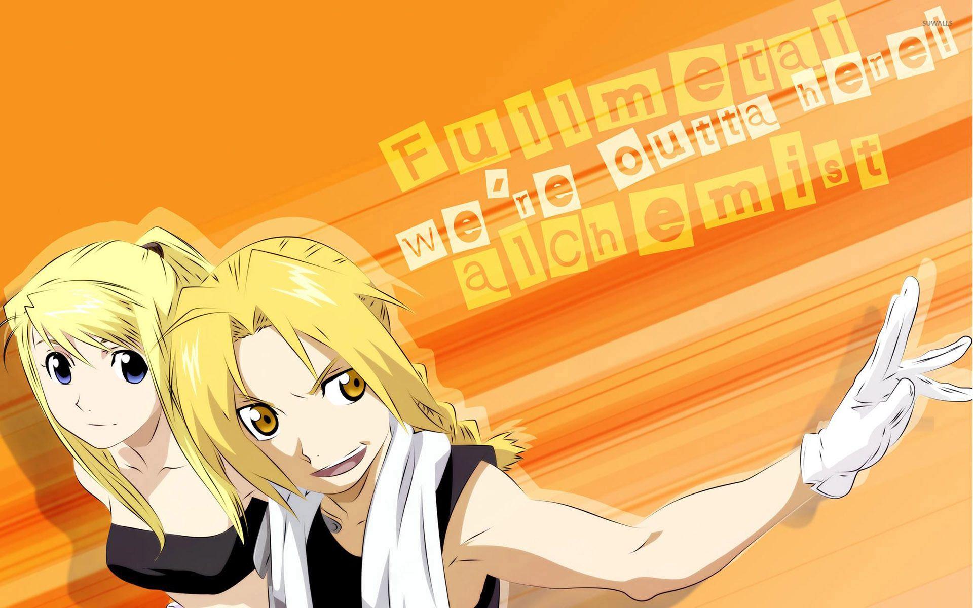 1920x1200 Edward Elric and Winry Rockbell Alchemist wallpaper