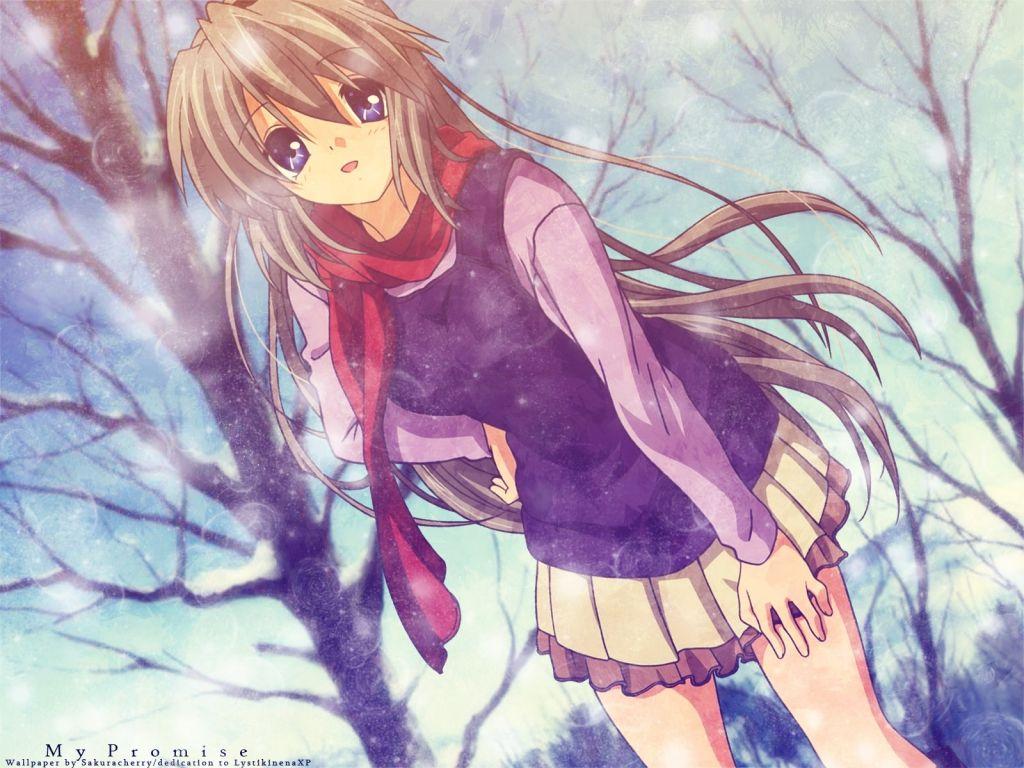 Download Tomoyo Sakagami, Clannad Anime Series Character Wallpaper