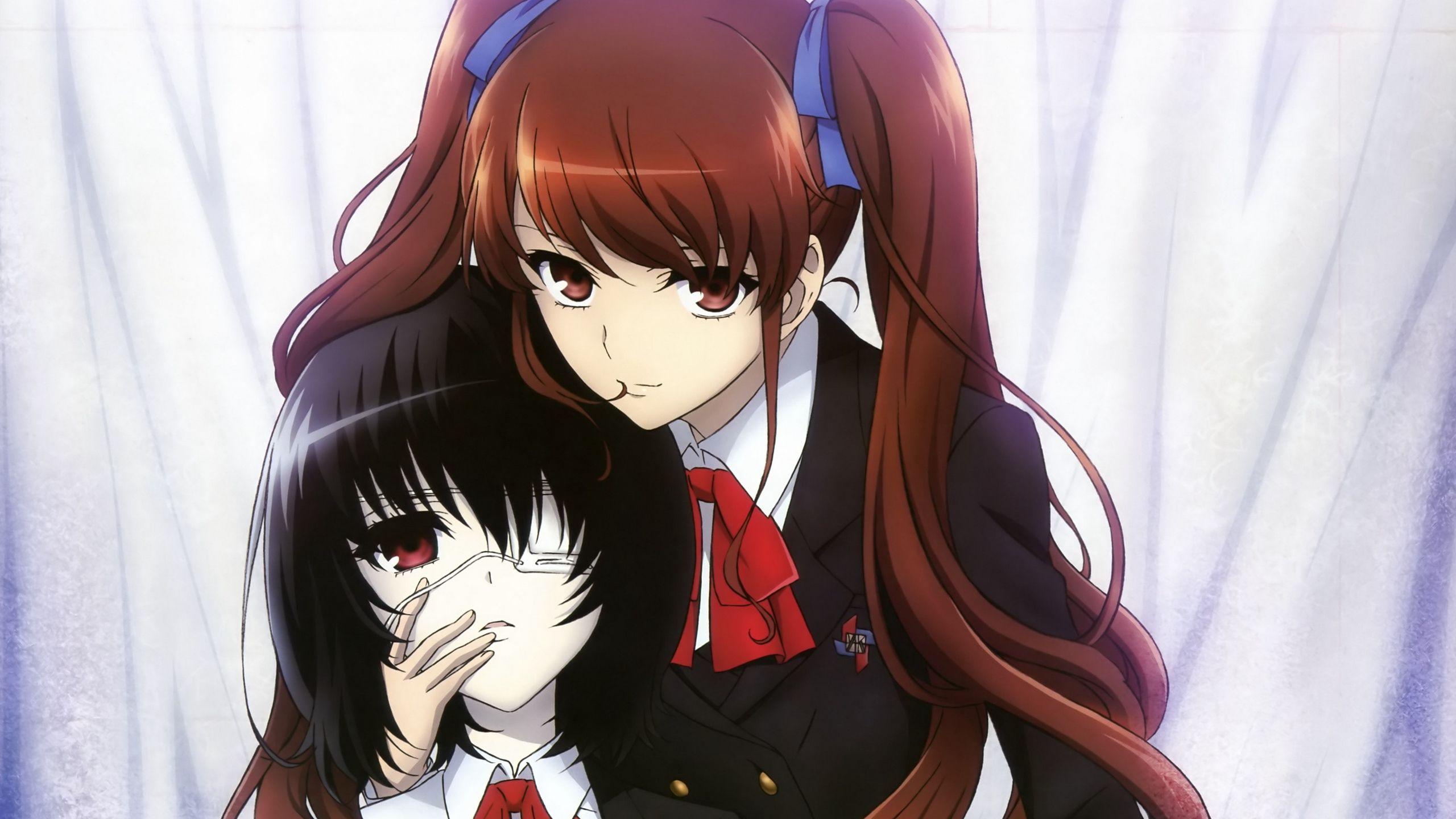 2560x1440 Download wallpaper 2560x1440 another, mei misaki, izumi akazawa