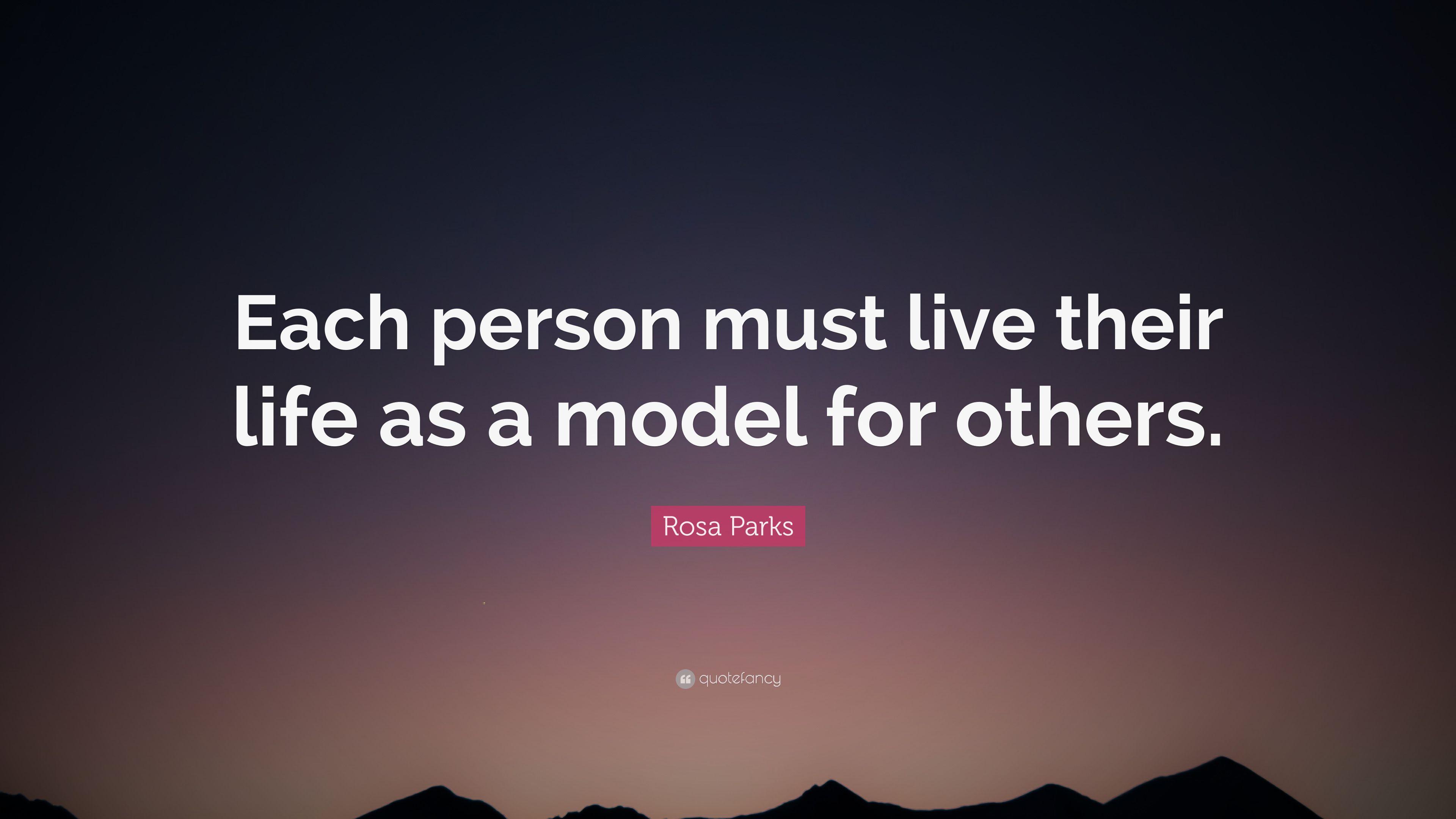 3840x2160 Rosa Parks Quote: “Each person must live their life as a model