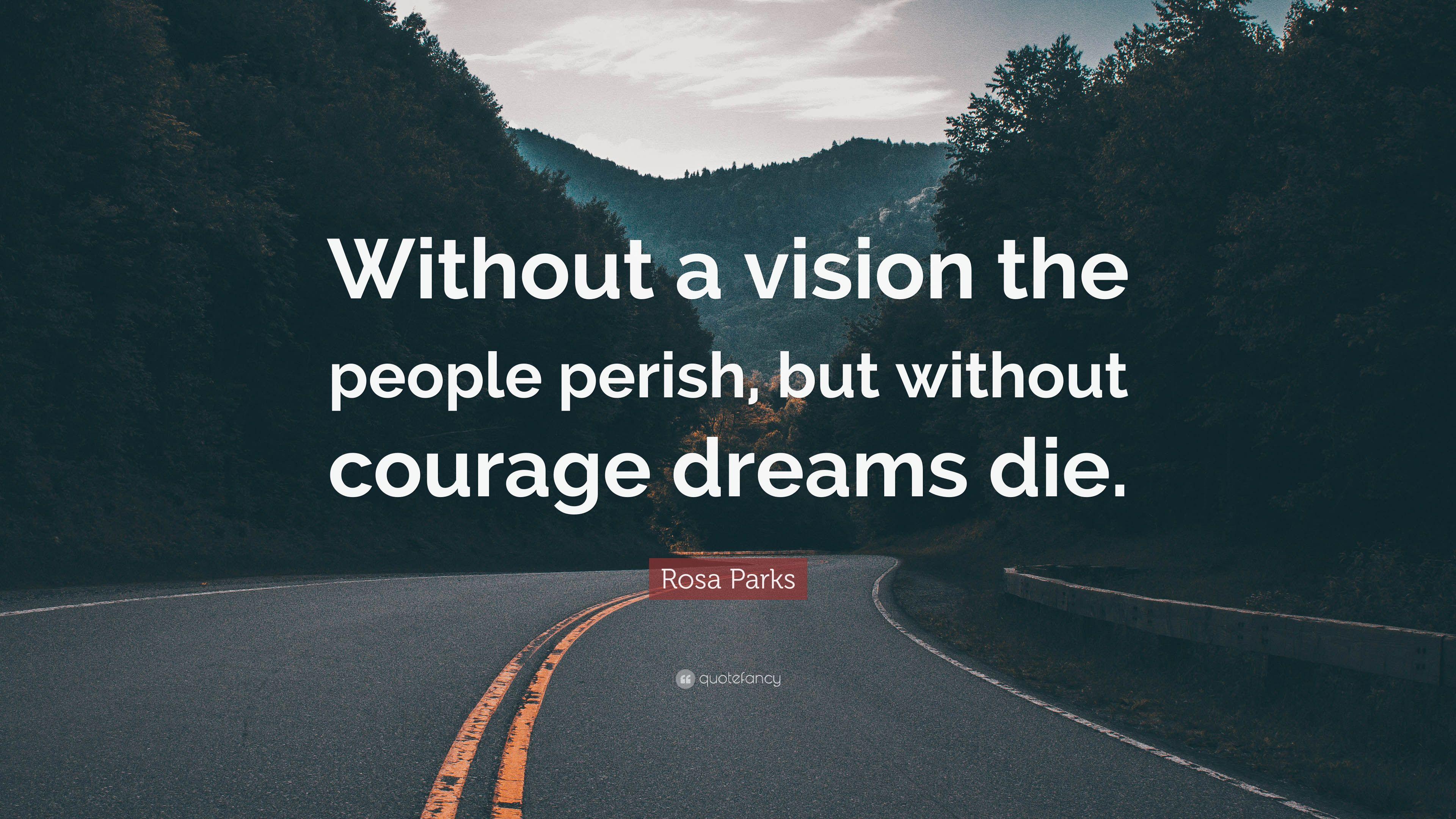 3840x2160 Rosa Parks Quote: “Without a vision the people perish, but without