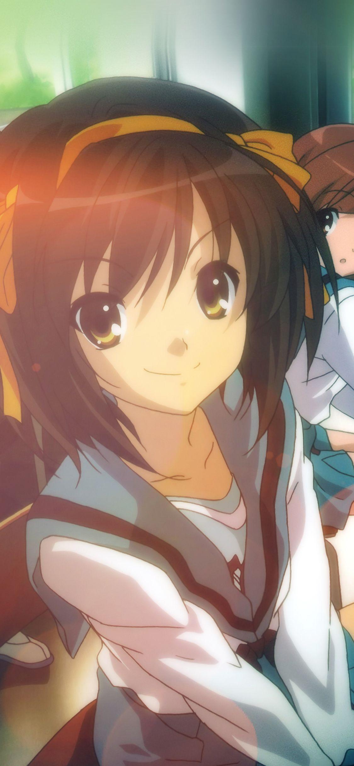 1125x2436 Suzumiya Haruhi No Yuuutsu Anime Art Flare Wallpaper