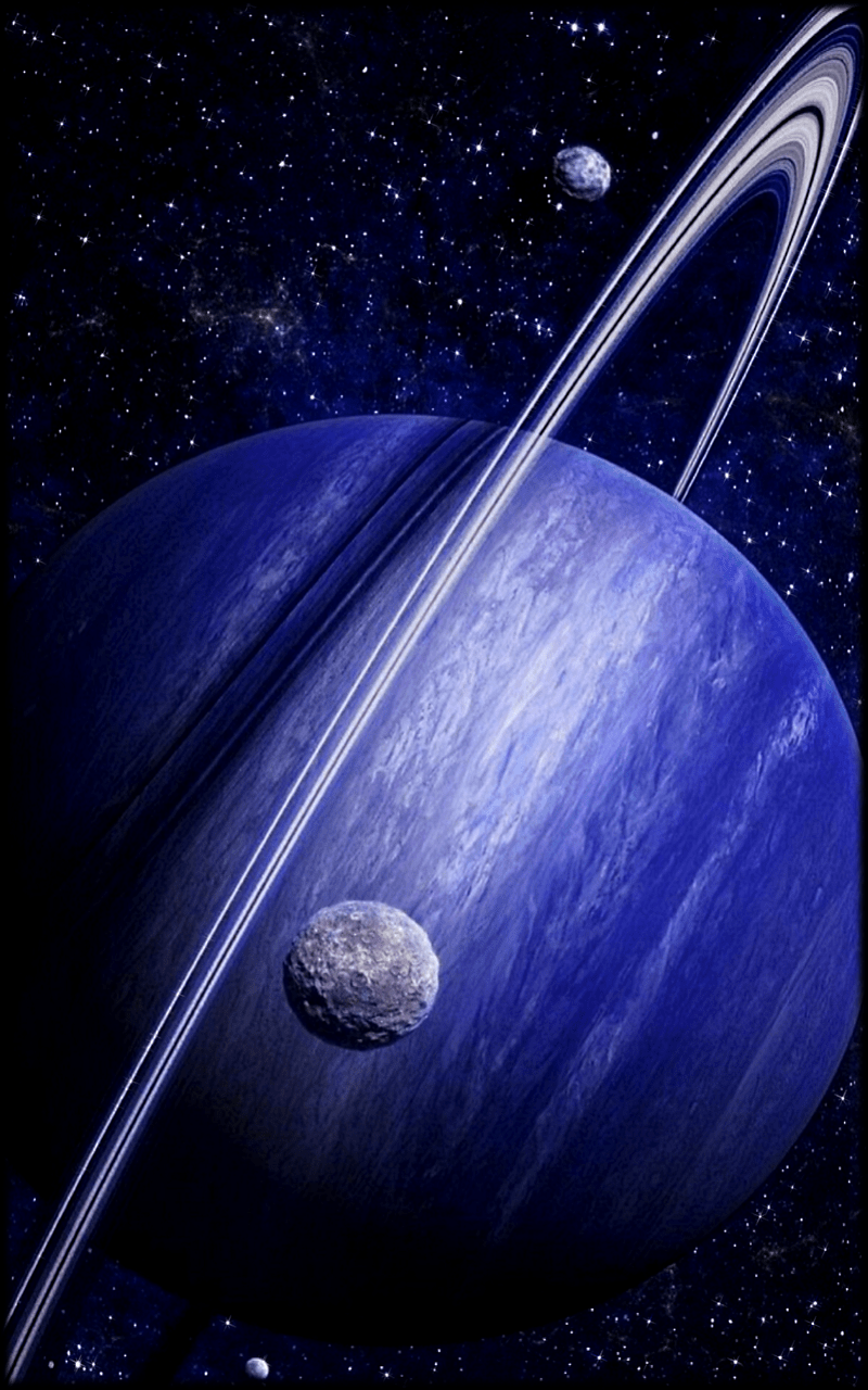800x1280 BADASS Saturn in Blue Mobile phone wallpaper 1200x1920