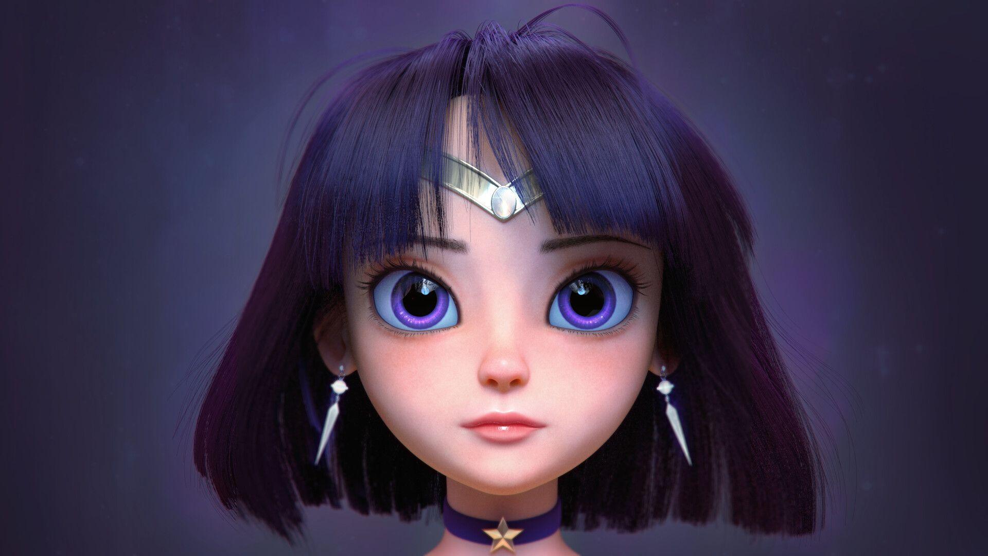 1920x1080 ArtStation - [WIP] Sailor Saturn: Hotaru Tomoe, Ren Bitter