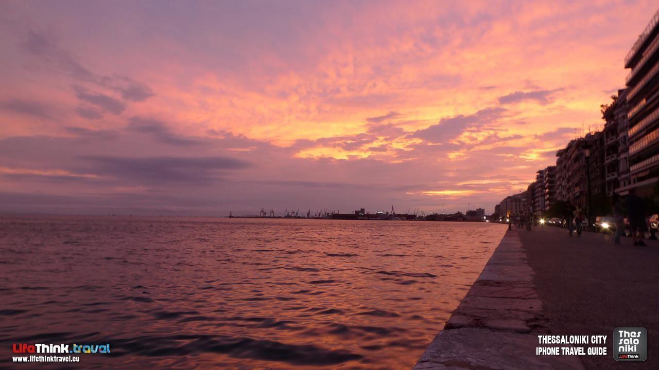 1280x720 Thessaloniki waterfront dusk Wallpaper. Thessaloniki, Travel
