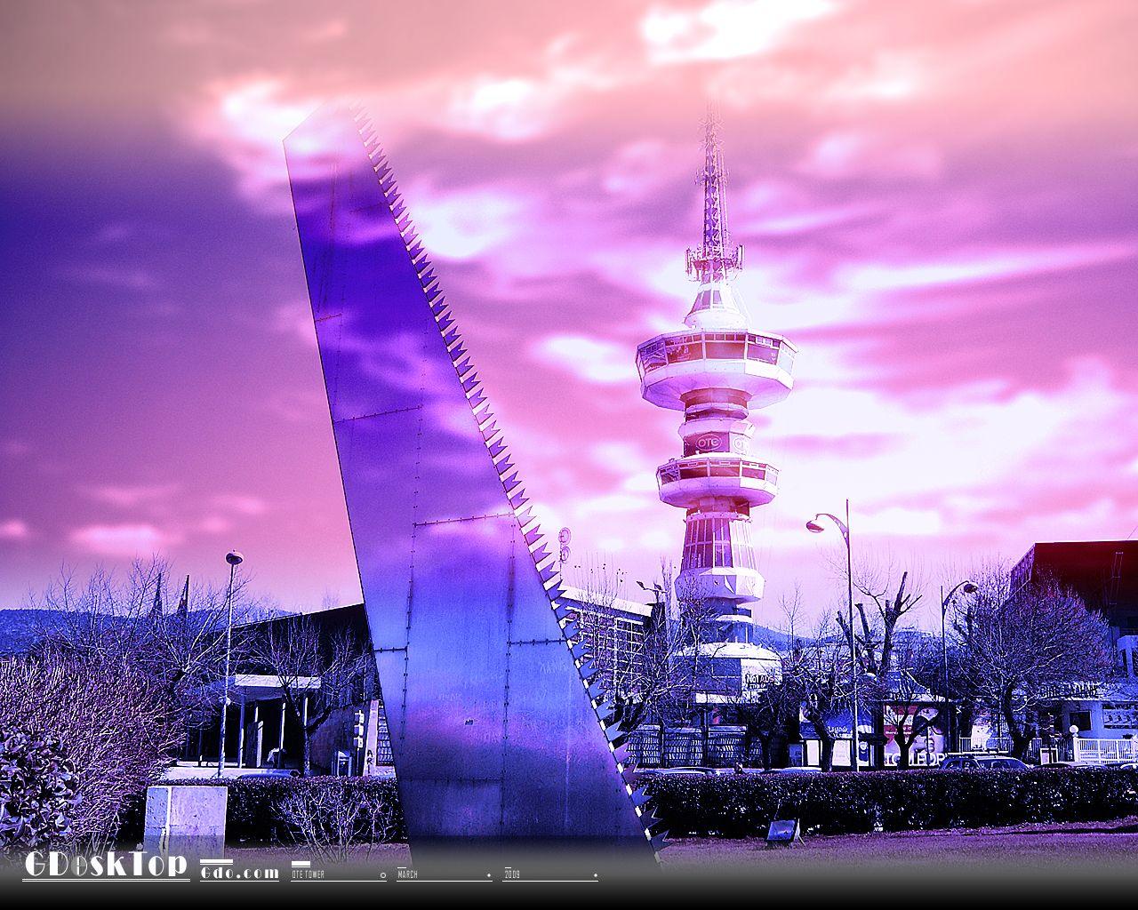 1280x1024 Gdo Desktop Wallpaper &: ΟΤΕ Tower Thessaloniki