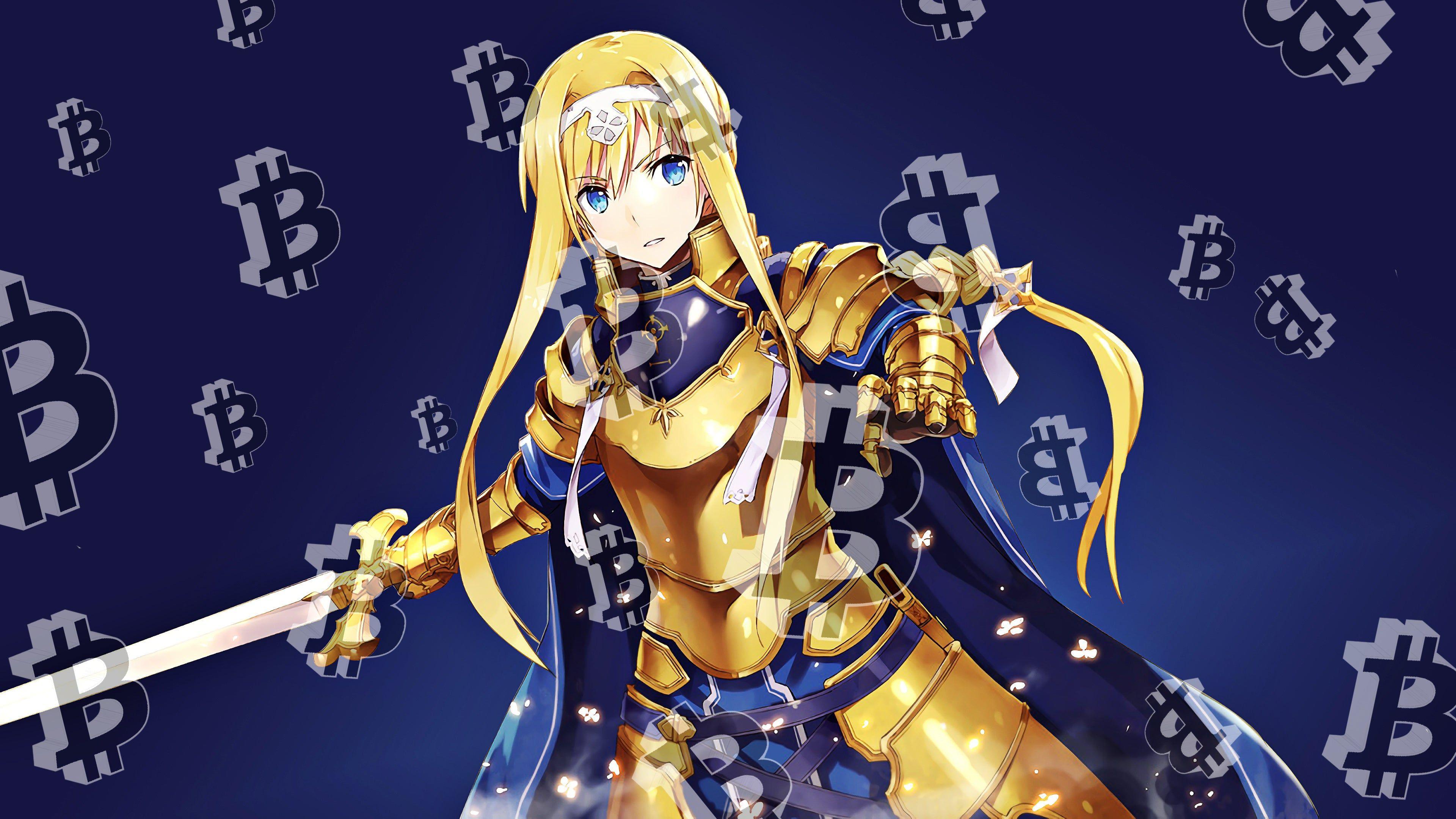 3840x2160 Bitcoins Everywhere Inverted Alice Sword Art Online Alicization