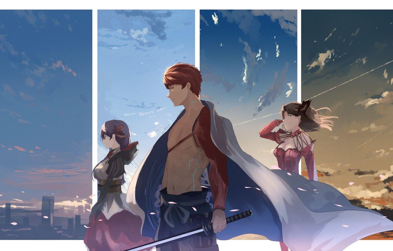 1332x850 Wallpaper rin tohsaka, matou sakura, emiya shirou, fate grand