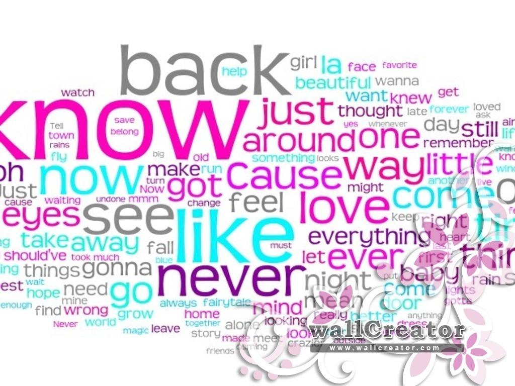 1024x768 Taylor Swift Lyrics / 768 Wallpaper