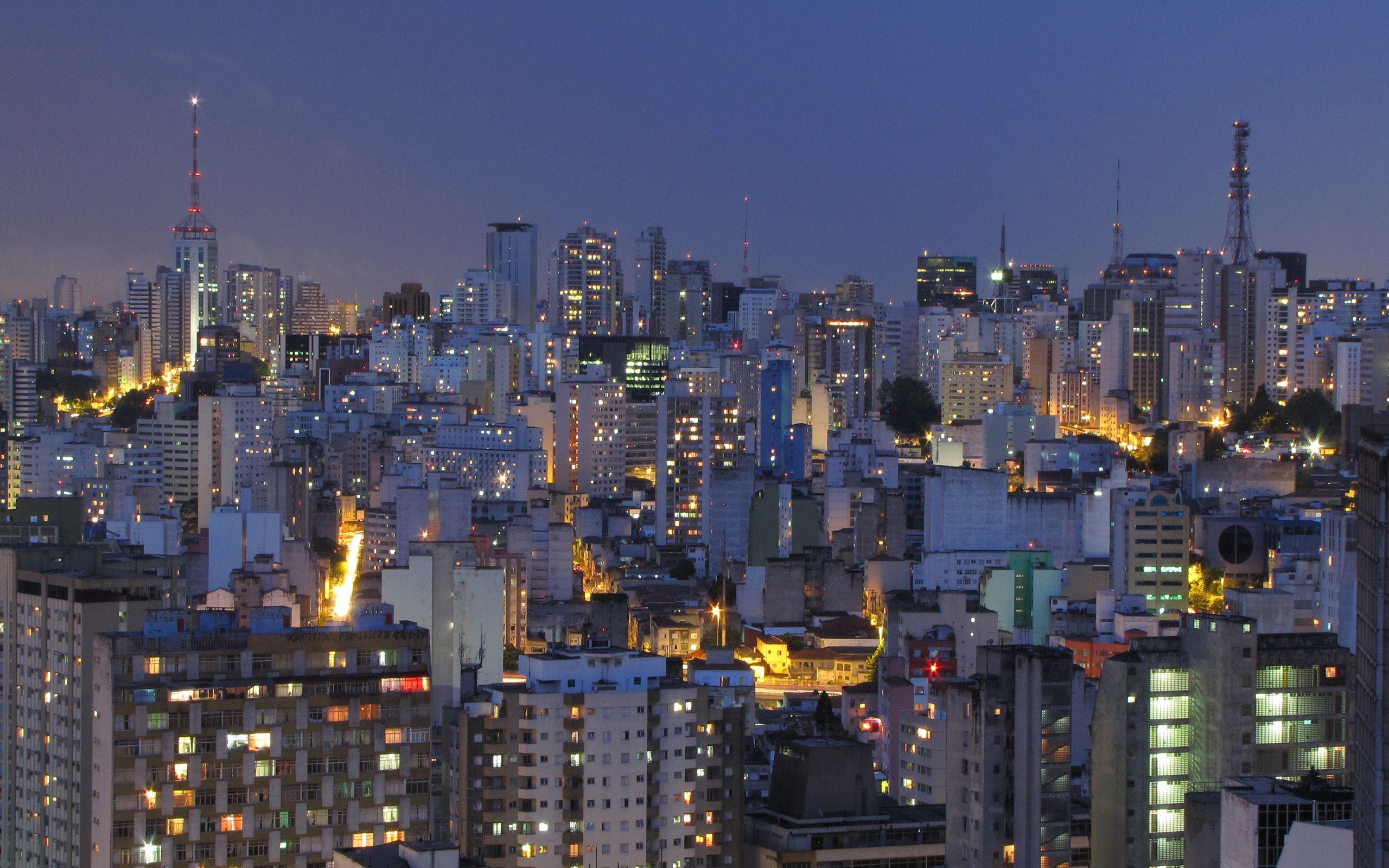 2560x1600 brazil sao paulo. Sao Paulo, Night view, Brazil. America's