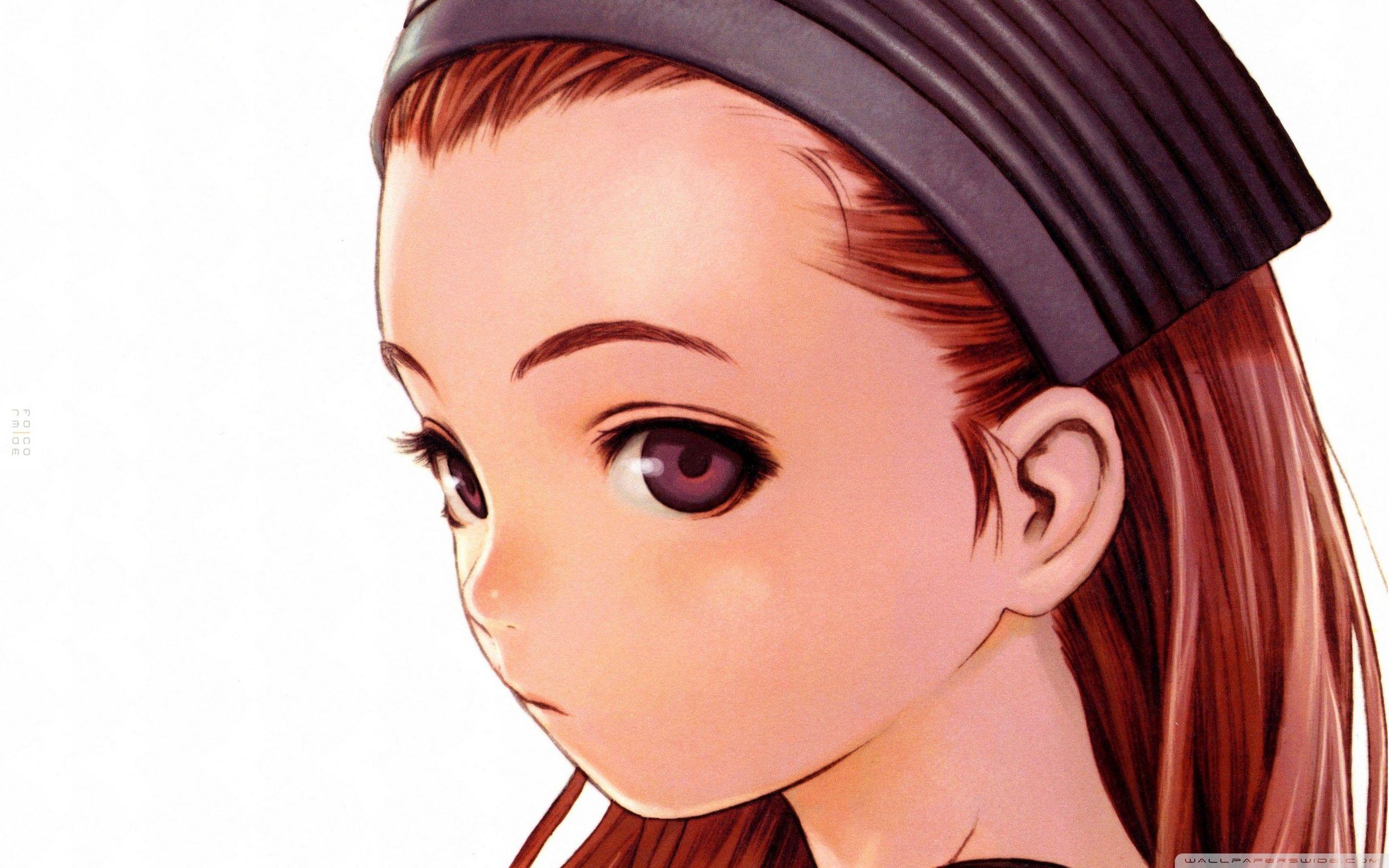 2560x1600 Anime Girl With Brown Hair And Brown Eyes Ultra HD Desktop