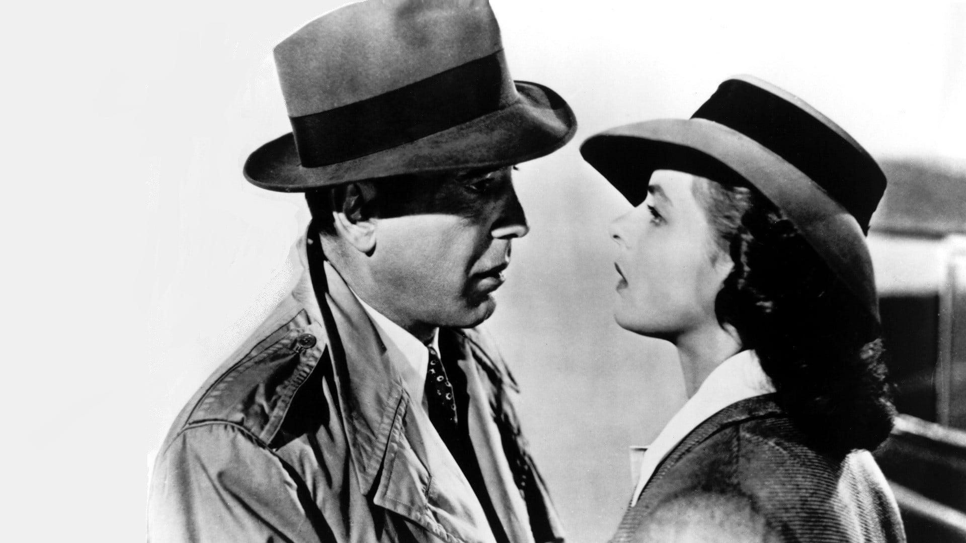 1920x1080 Men's black hat, movies, Casablanca, Humphrey Bogart, Ingrid