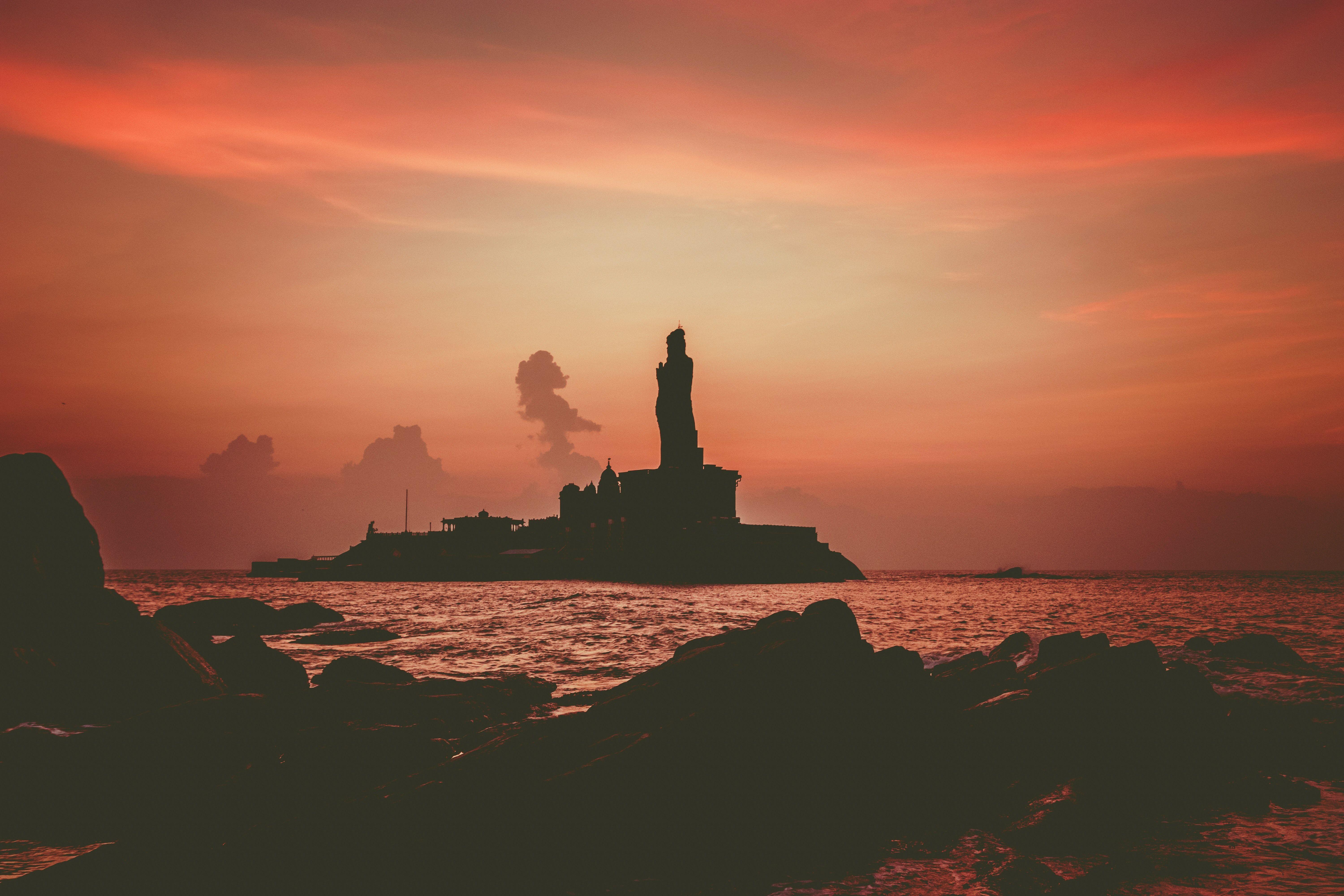 6000x4000 Free of cloud, kanyakumari, statue