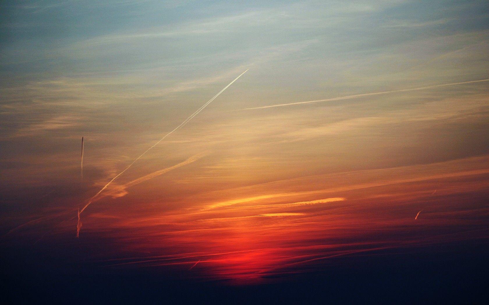 1680x1050 Sunsets: Planes Sunset Desktop Wallpaper Beach for HD 16:9 High