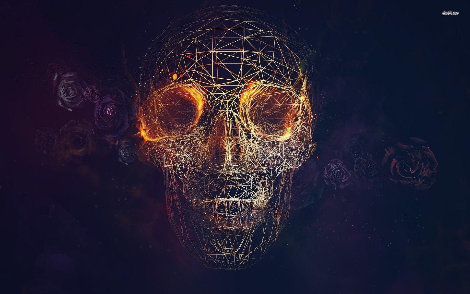 1920x1200 Geometric skull wallpaper wallpaper