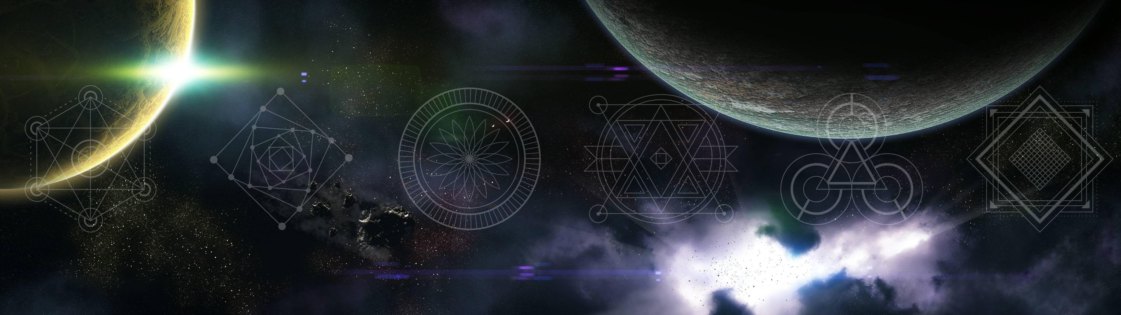 3840x1080 Sacred Geometry Wallpaper HD