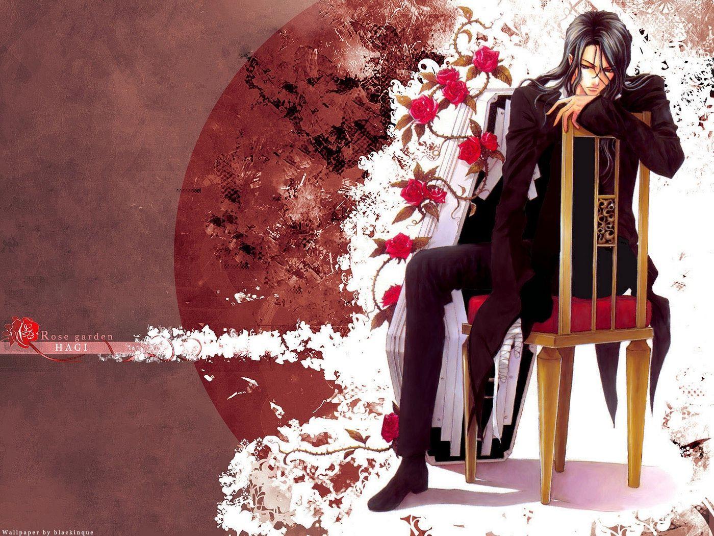 1400x1050 Download wallpaper 1400x1050 blood, boy, brunette, chair, rose