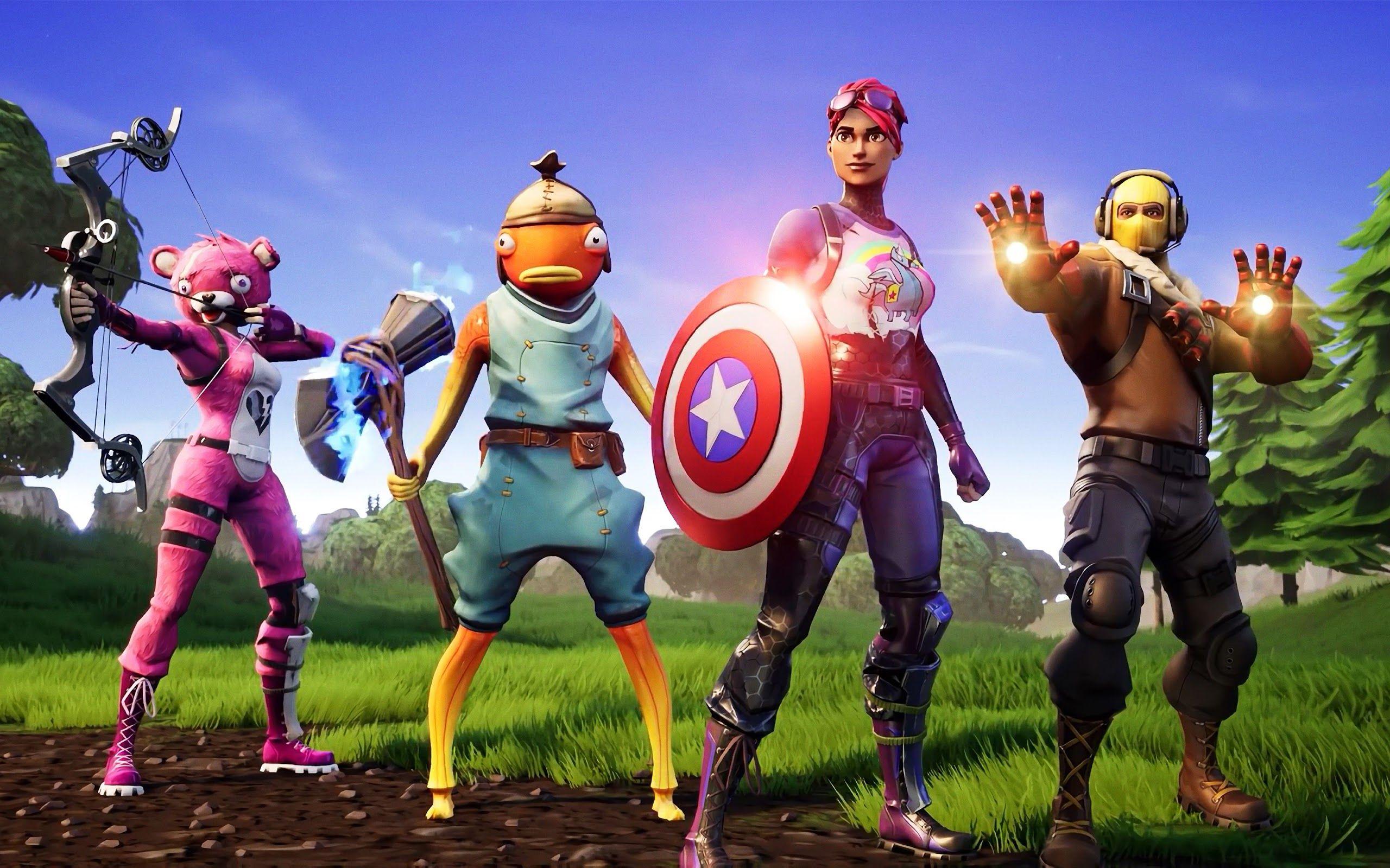 2560x1600 Fortnite X Avengers, Brite Bomber, Fishstick, Raptor, Cuddle Team