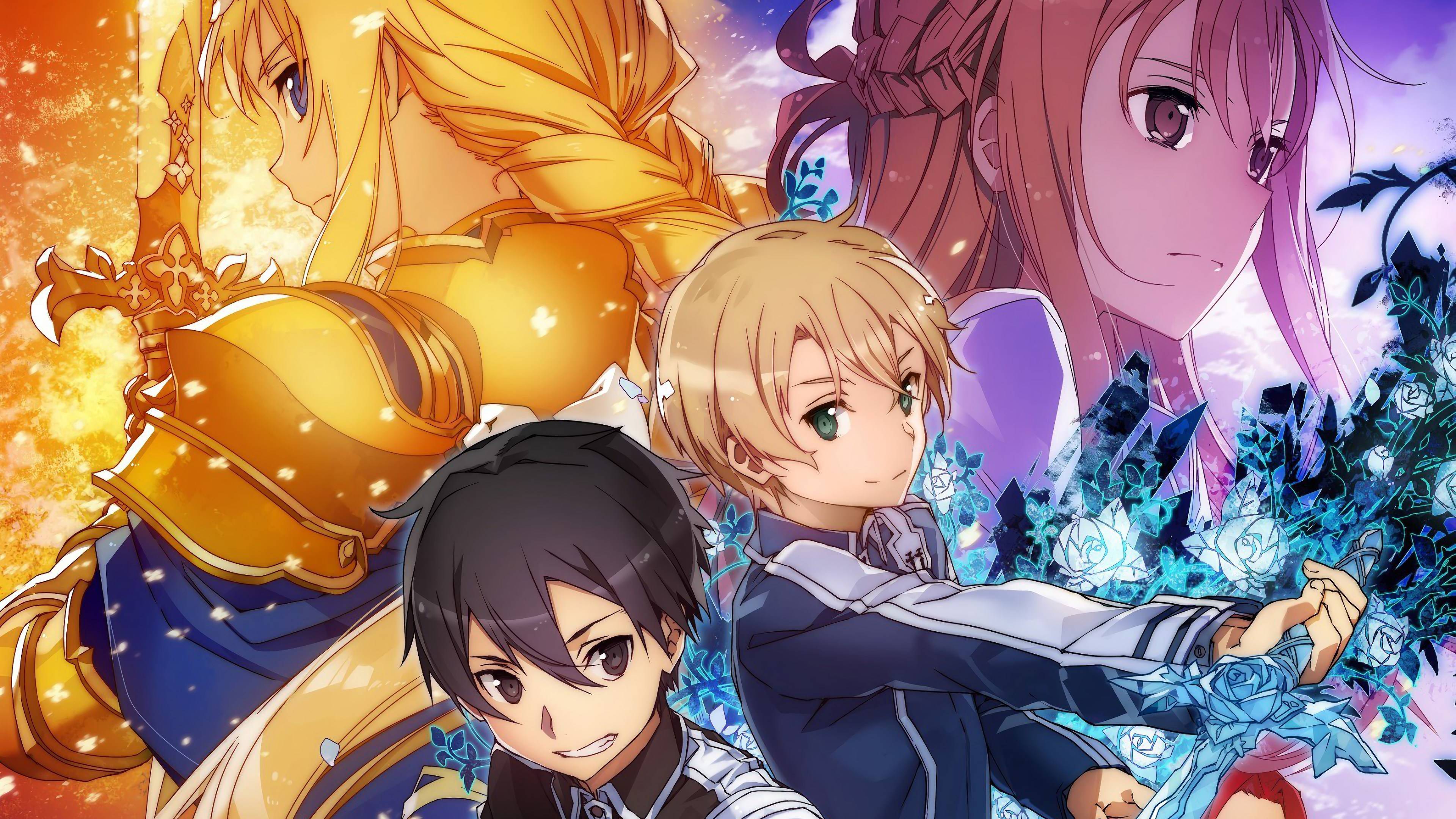 3840x2160 Kirito Eugeo Alice Asuna Sword Art Online: Alicization 4K