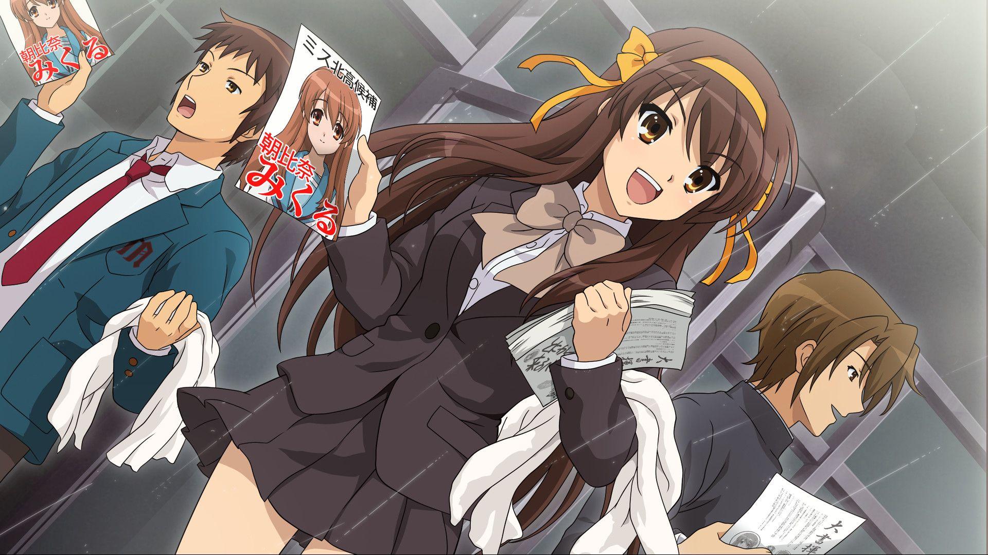 1920x1080 Haruhi Suzumiya Wallpaper On Wallpaperplay Suzumiya