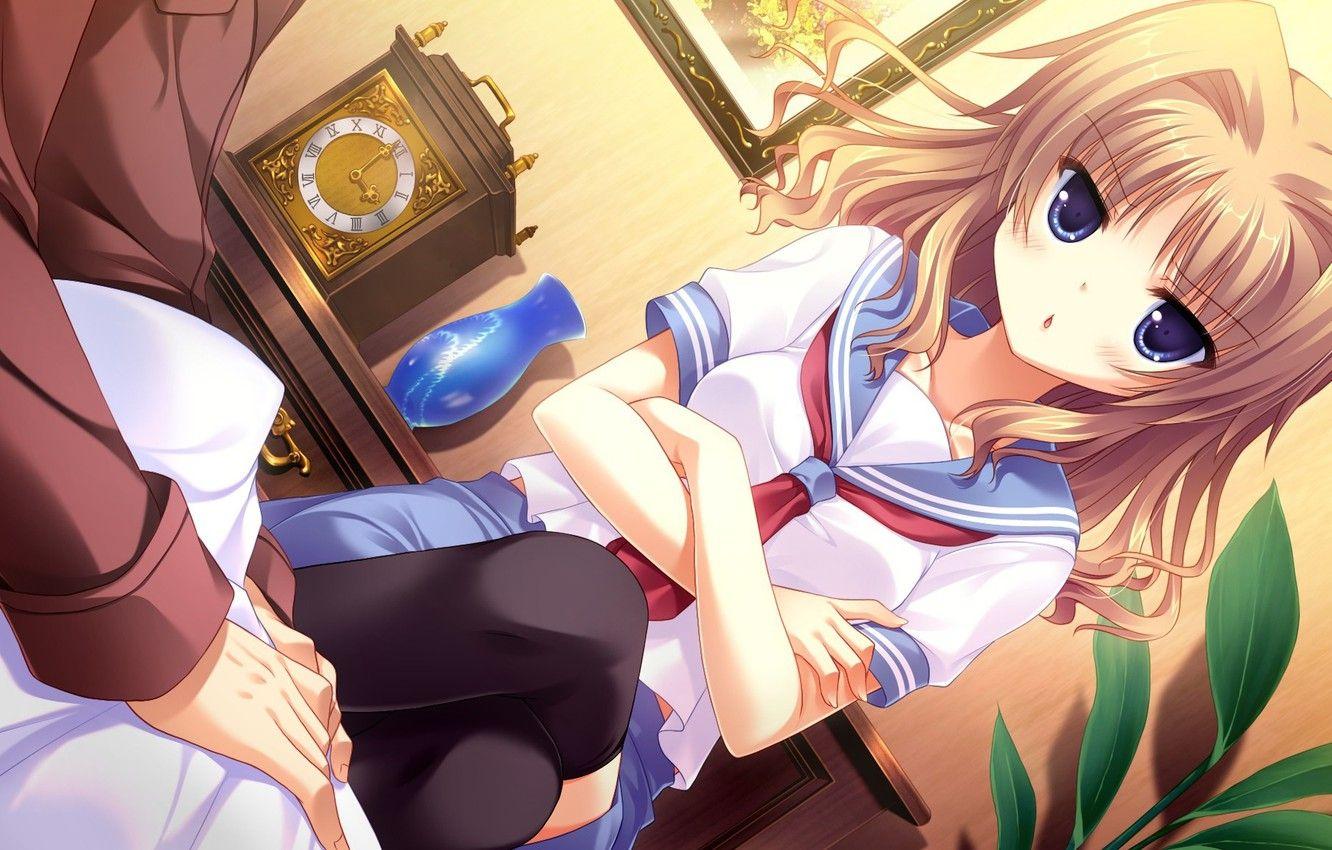 1332x850 Wallpaper girl, anime, japanese, tsundere, Midori no Uni image
