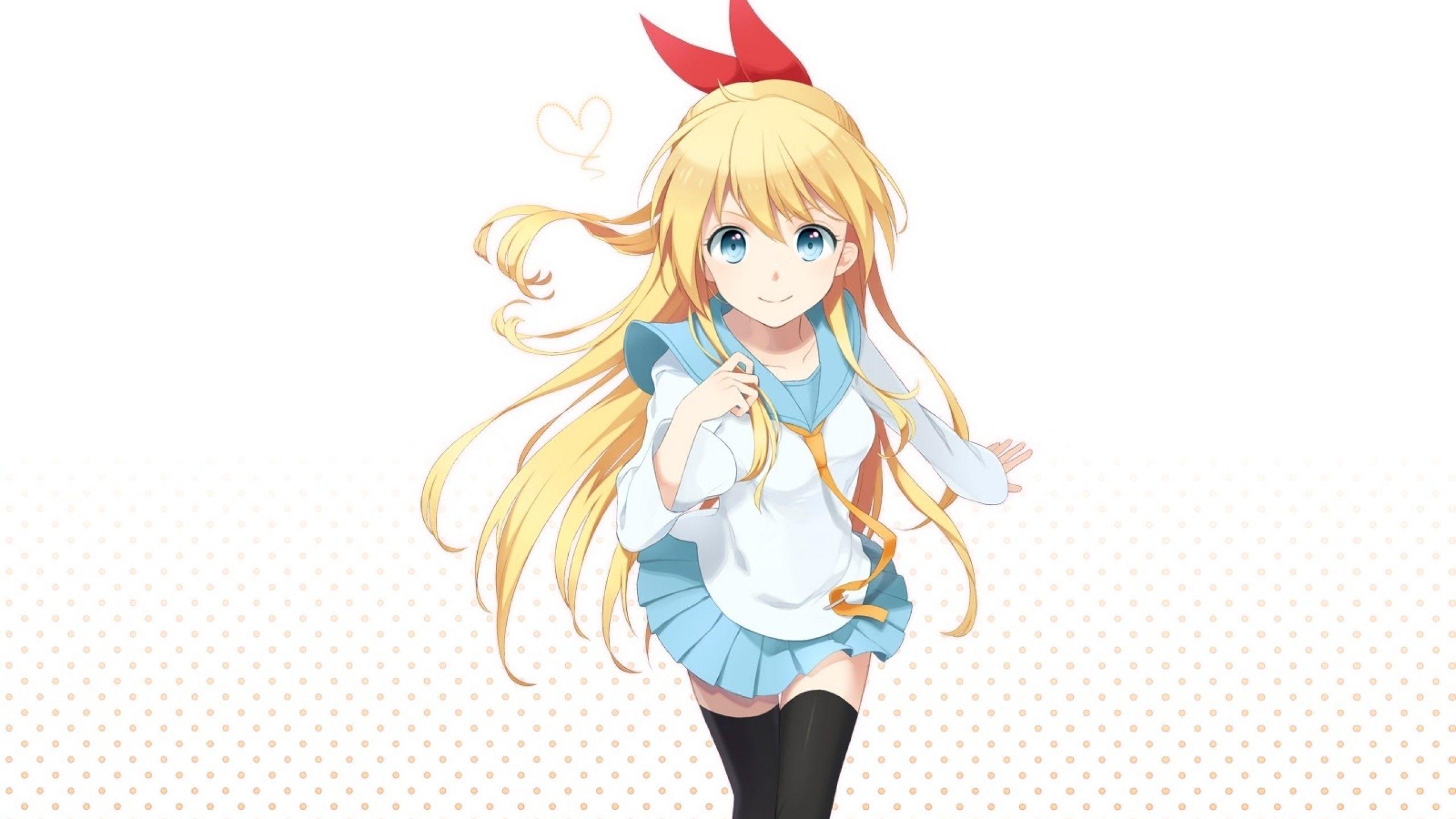 2560x1440 Download 2560x1440 Nisekoi, Kirisaki Chitoge, Blonde, Smiling