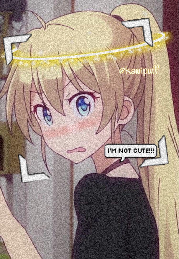 750x1085 Tsundere anime icon. Tsundere anime girl