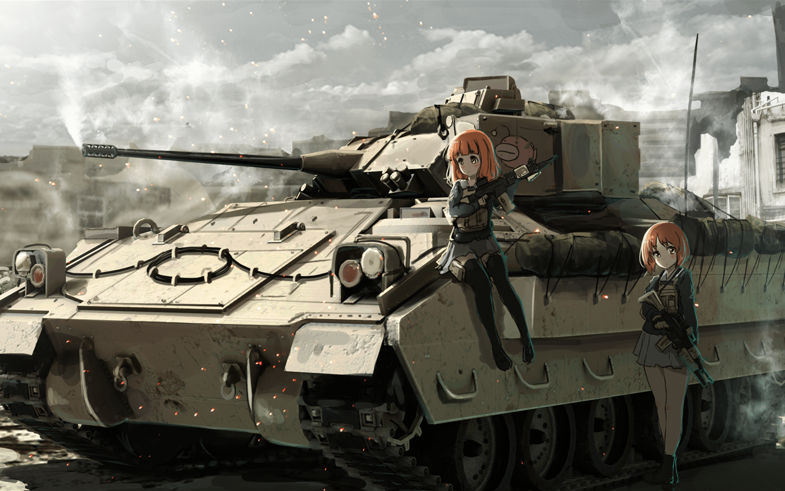 2560x1600 Download 2560x1600 Girls Und Panzer, Nishizumi Miho, Takebe Saori