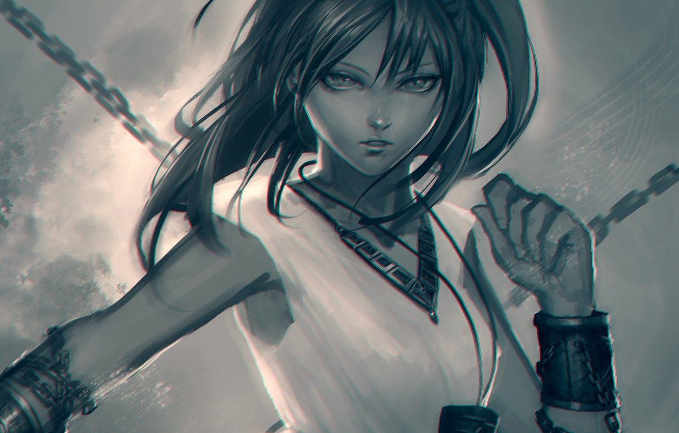 1332x850 Wallpaper girl, anime, art, chain, magi the labyrinth of magic
