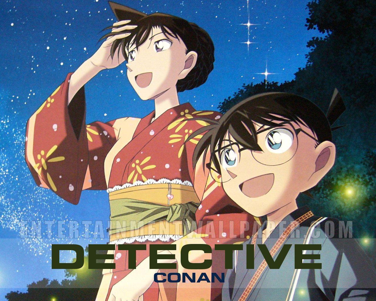 1280x1024 C Shinichi & Mouri Ran Wallpaper