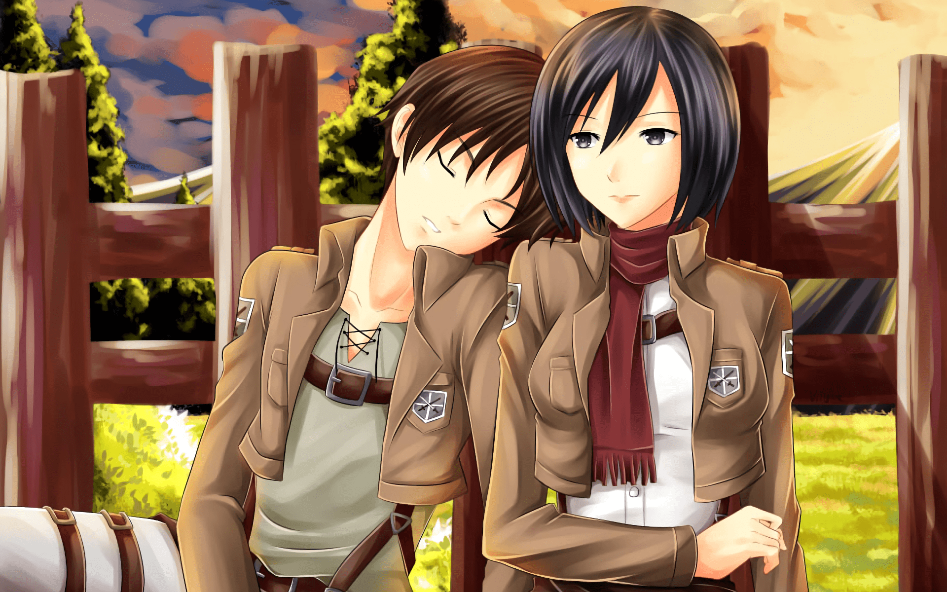 Eren And Mikasa Wallpapers Top Free Eren And Mikasa Backgrounds Wallpaperaccess