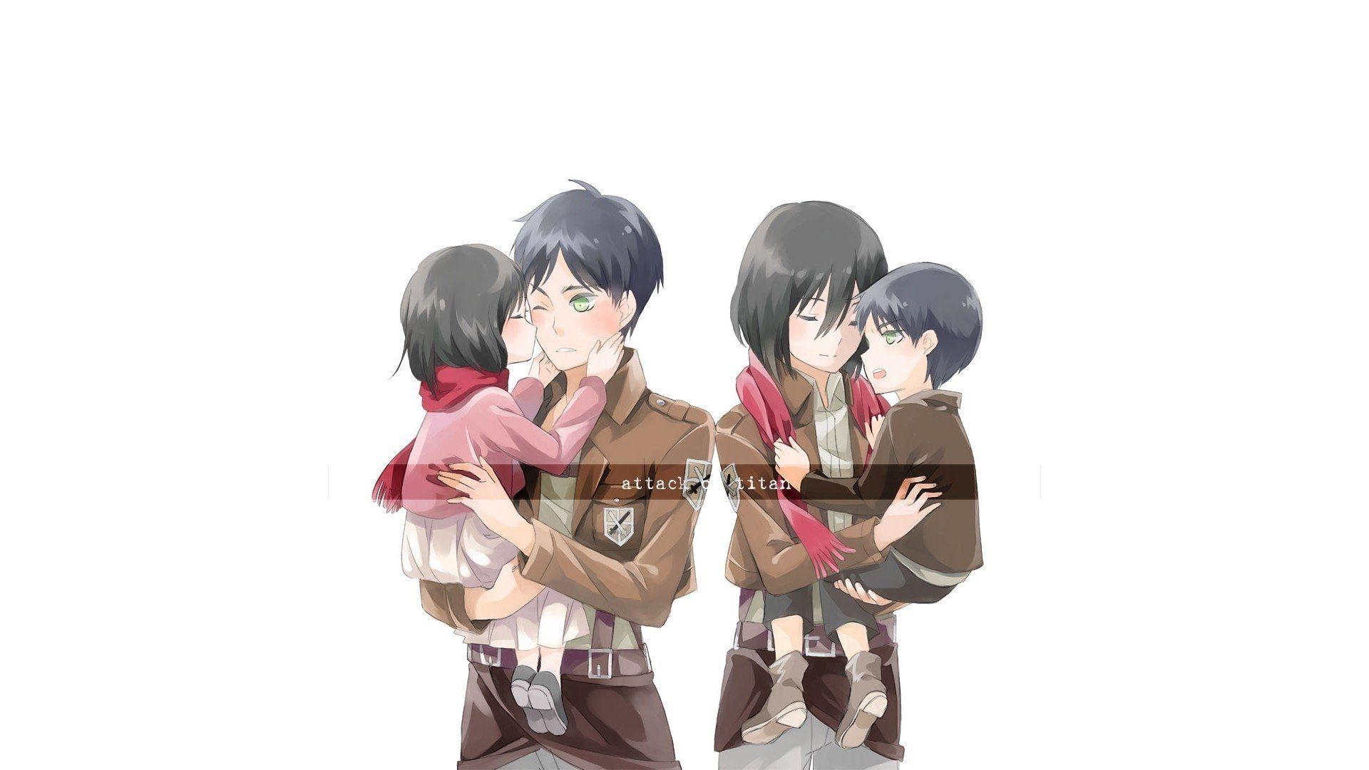 1920x1080 Eren and Mikasa