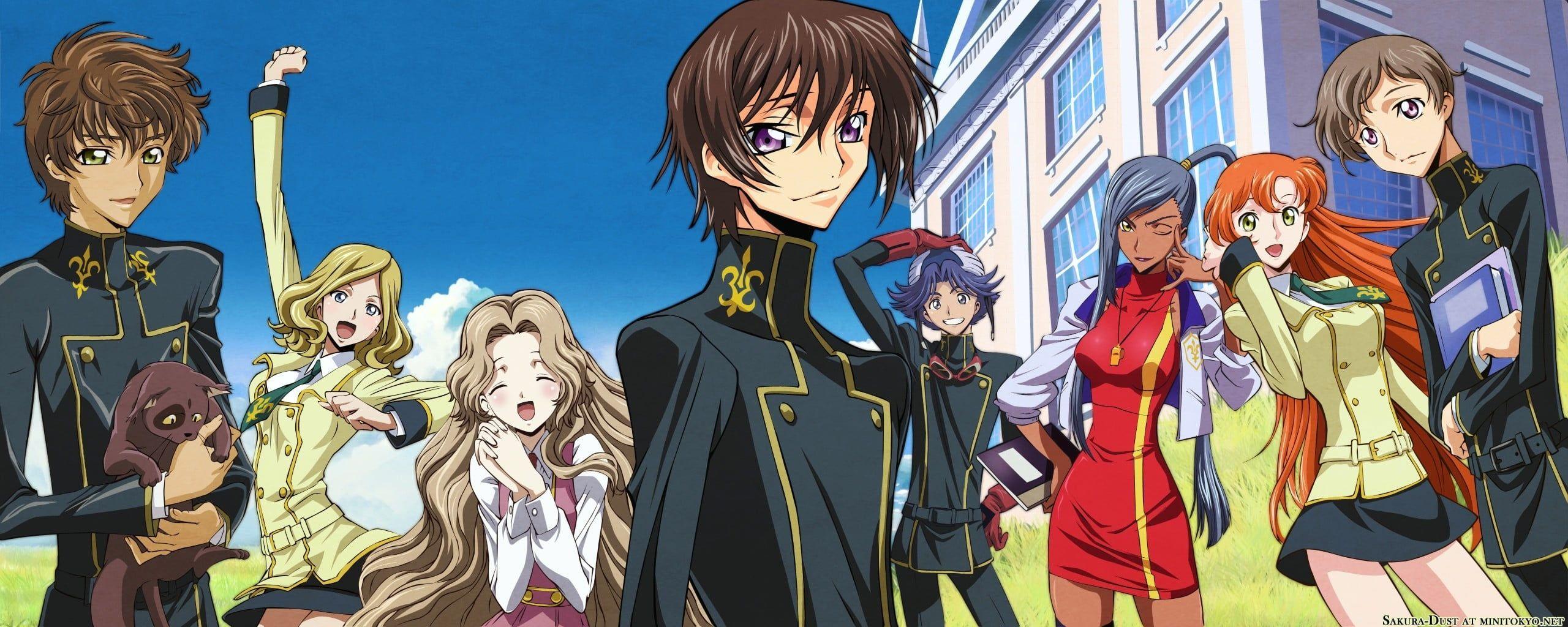 2560x1024 Code Geass Lamperouge Lelouch Shirley Fenette Kururugi Suzaku Rolo