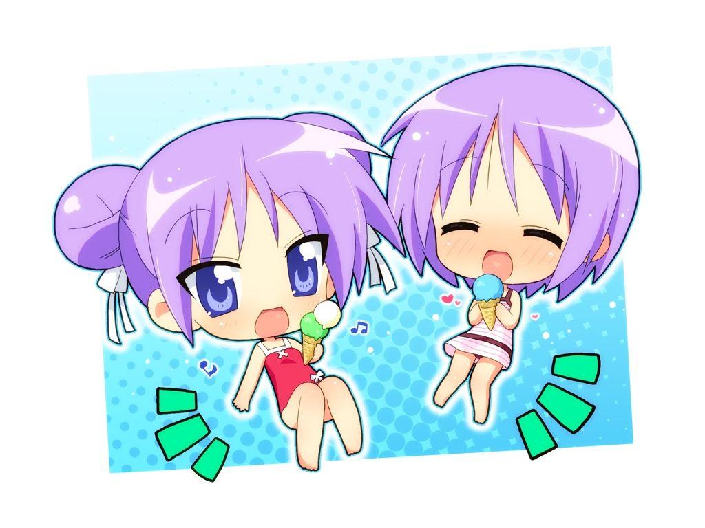 1024x768 chibi hahifuhe hiiragi kagami hiiragi tsukasa lucky star white