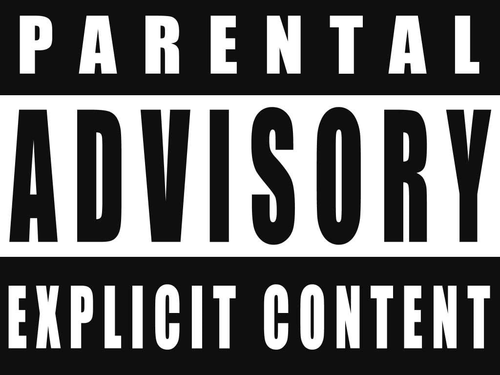 1024x768 Black and white background with Parental Advisory Explicit Content