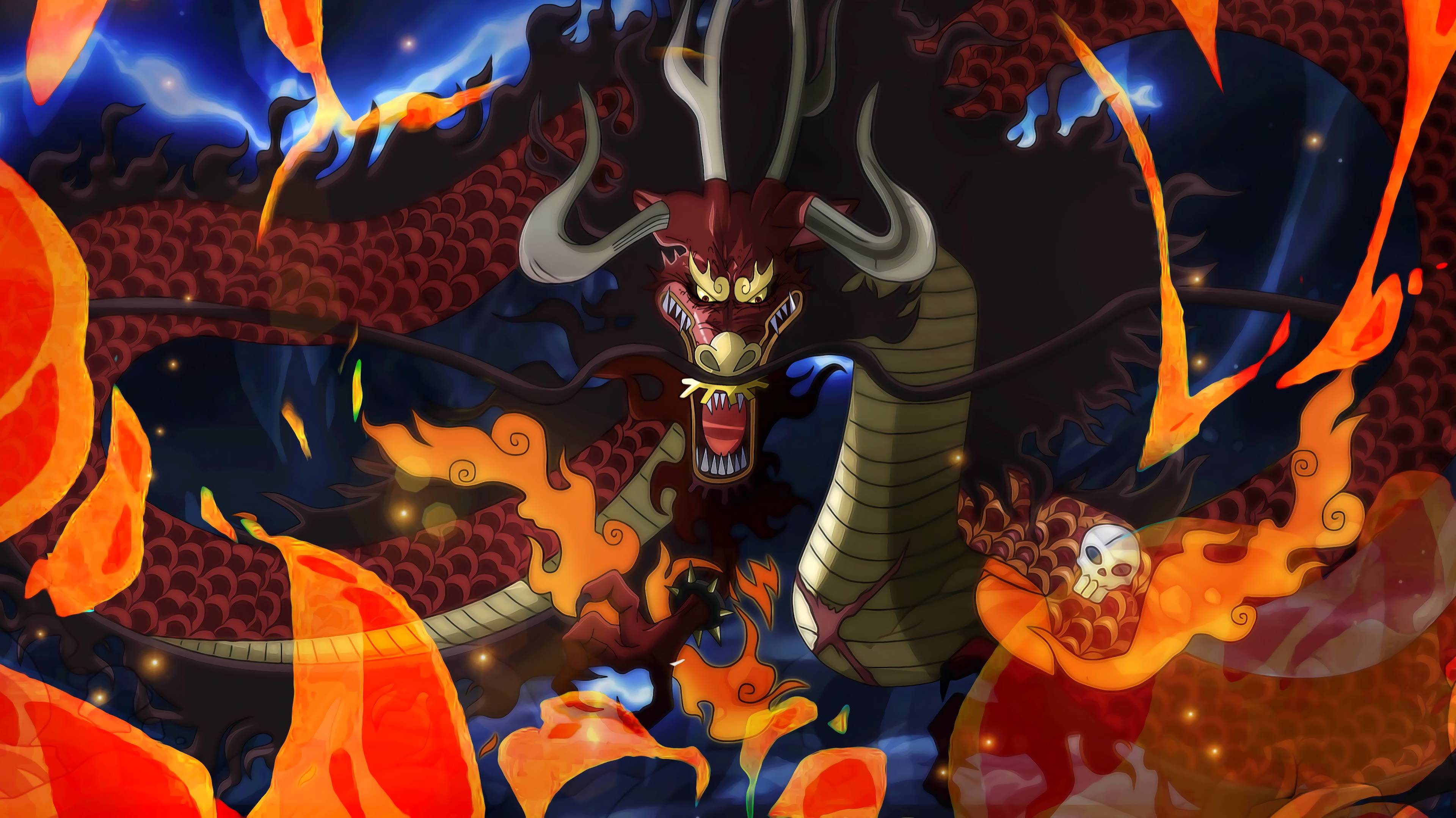 Luffy vs. Kaido (One Piece) 4K Wallpaper iPhone HD Phone #4181g