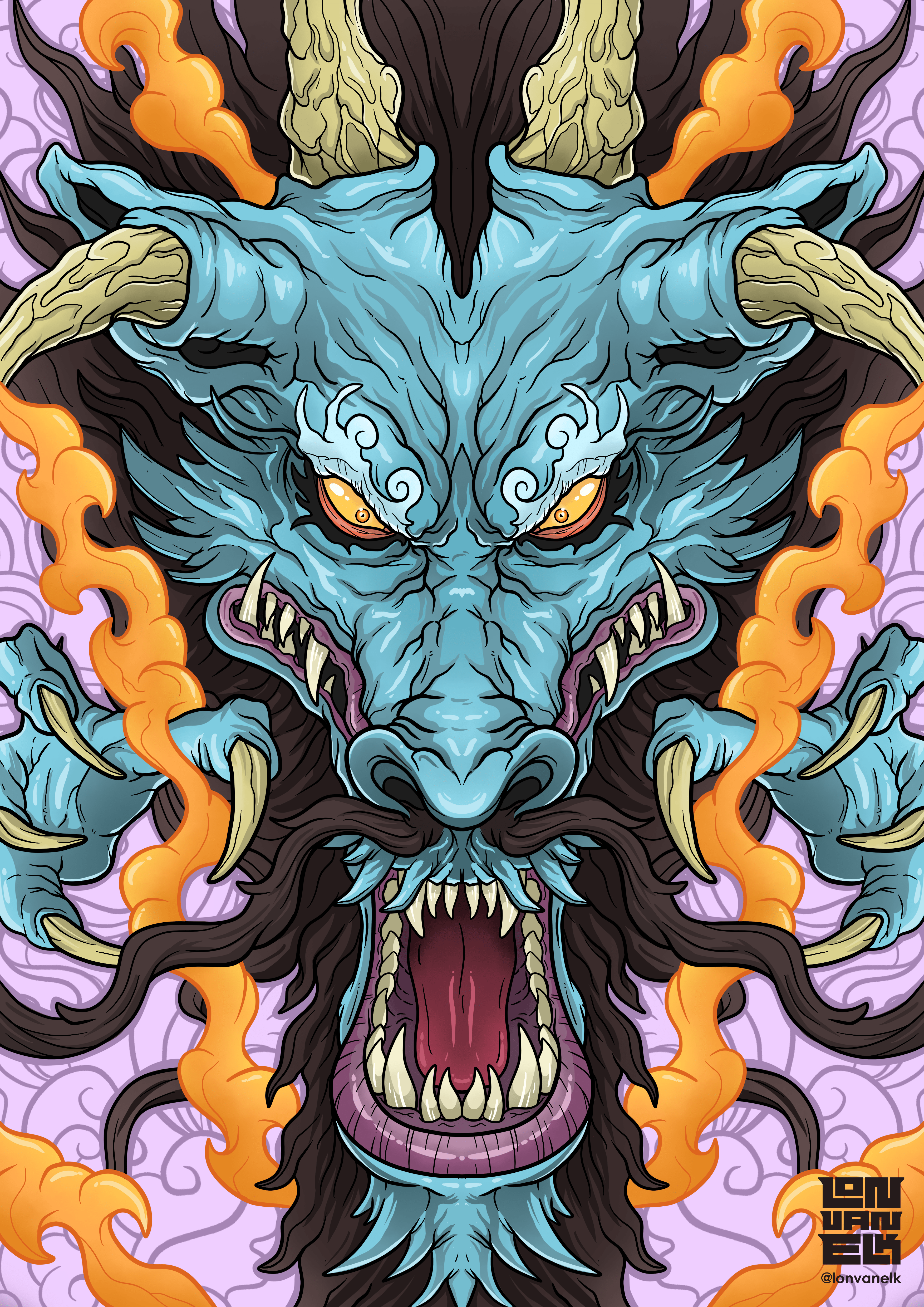 3508x4961 OC Kaido, Dragon Form