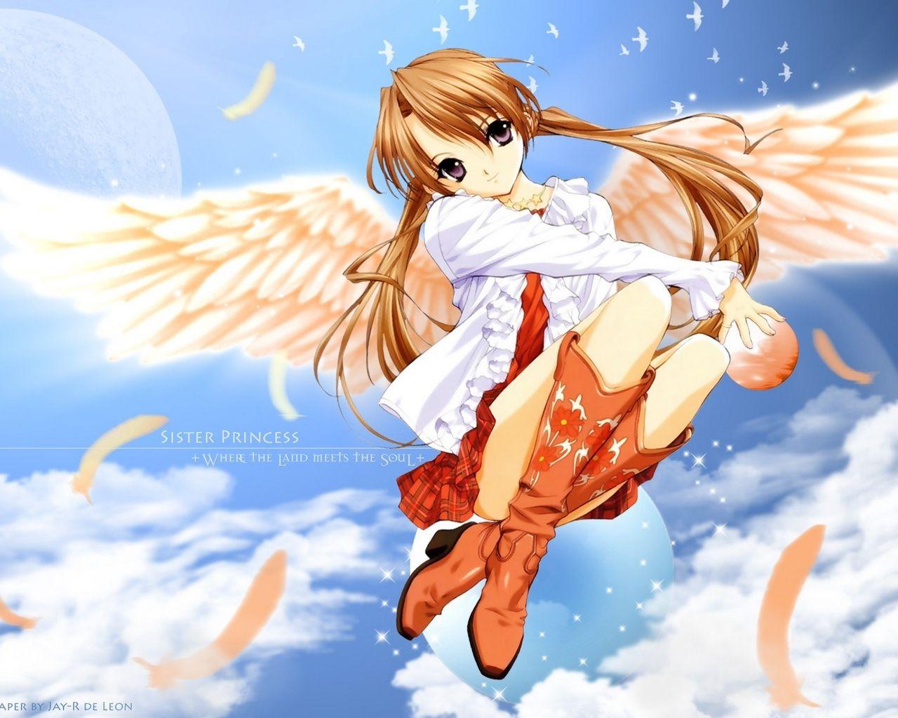 Best of Soul Land Wallpapers -1280x1024 Download wallpaper 1280x1024 anime, girl, angel, wings standard 5