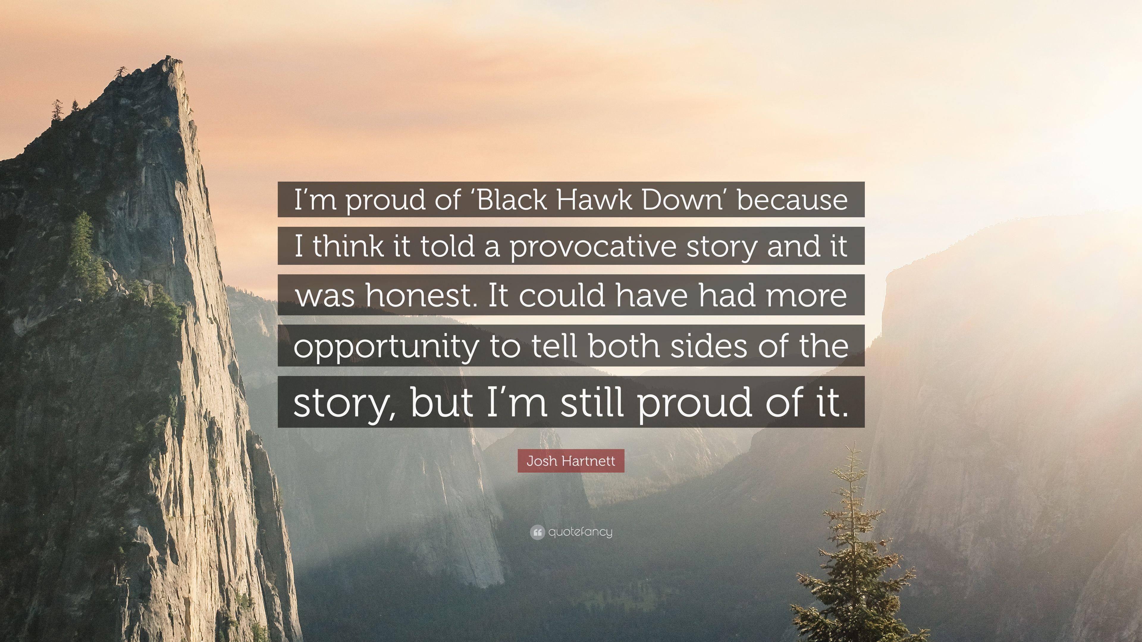 3840x2160 Josh Hartnett Quote: “I'm proud of 'Black Hawk Down' because I